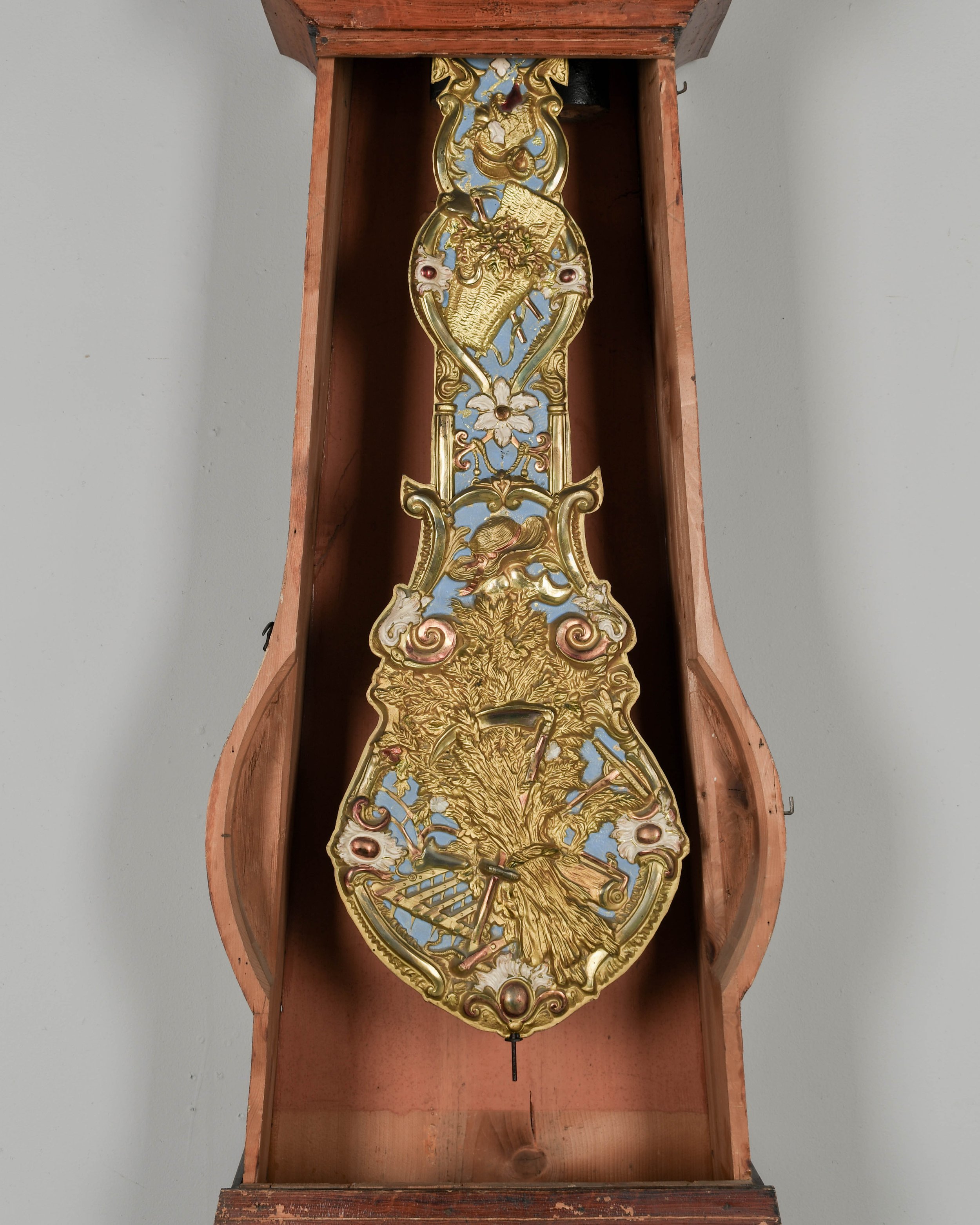 19th Century French Comtoise Grandfather Clock