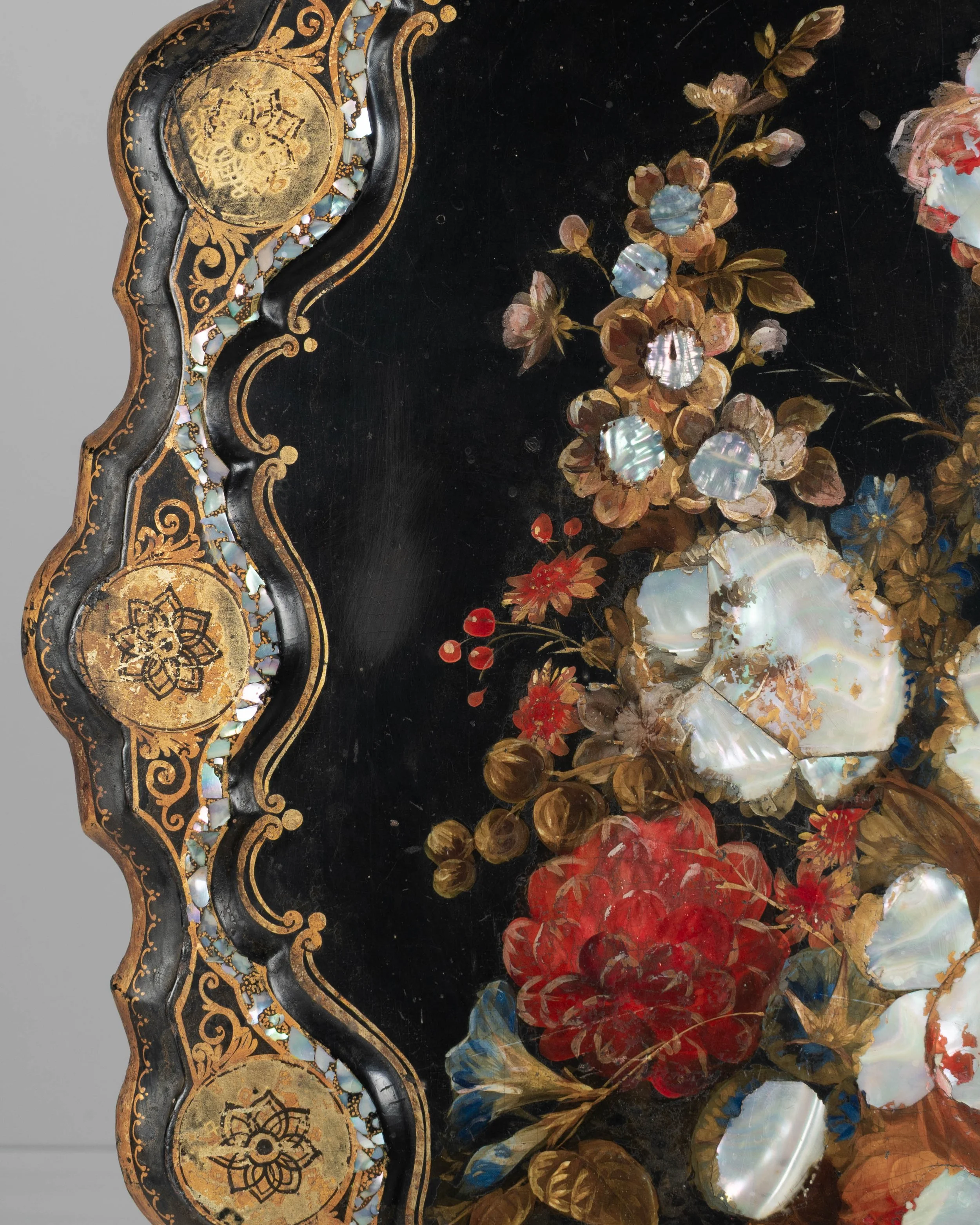 19th Century Napoleon III Lacquered Tilt-Top Table