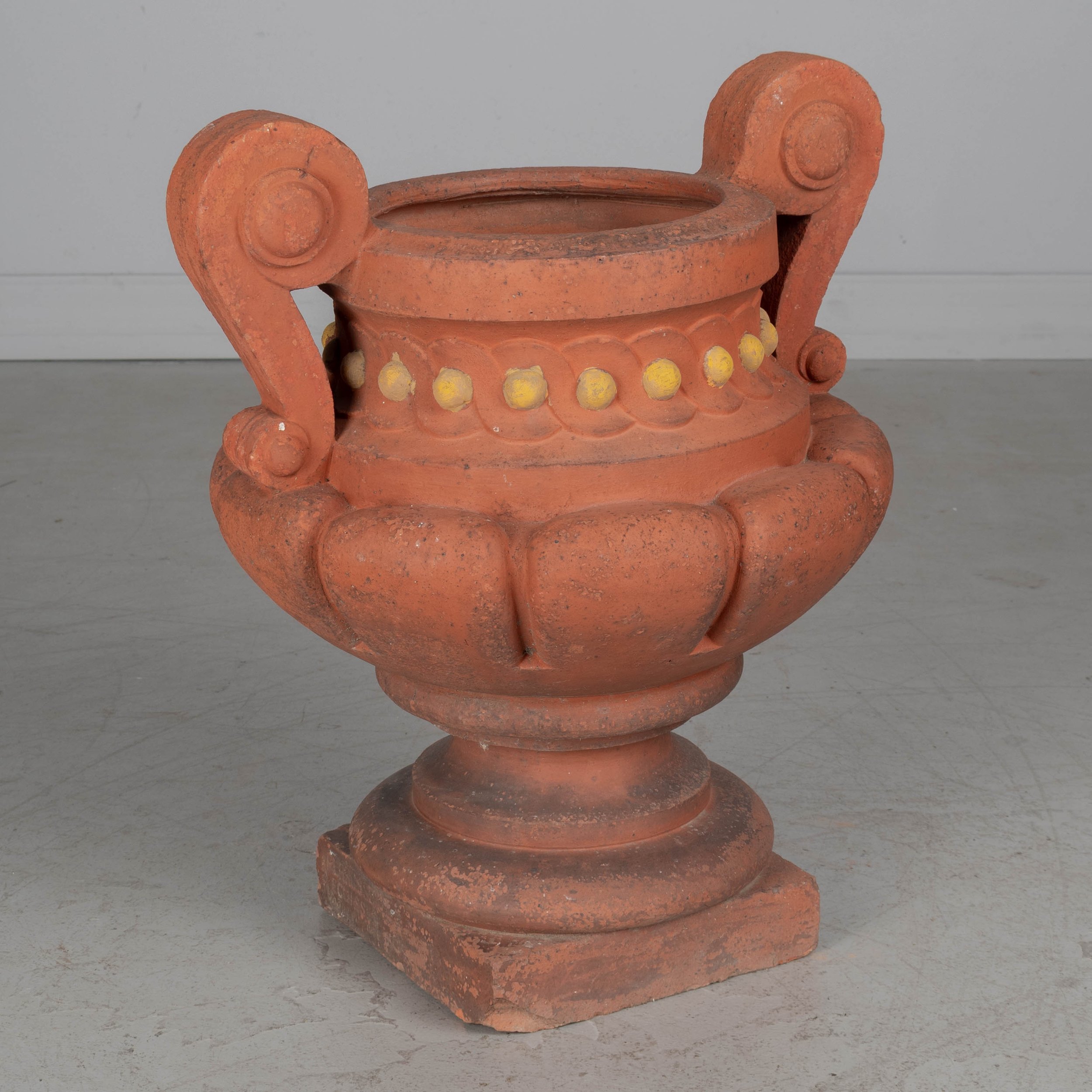 19th Century French Terracotta Garden Urn by Perrusson