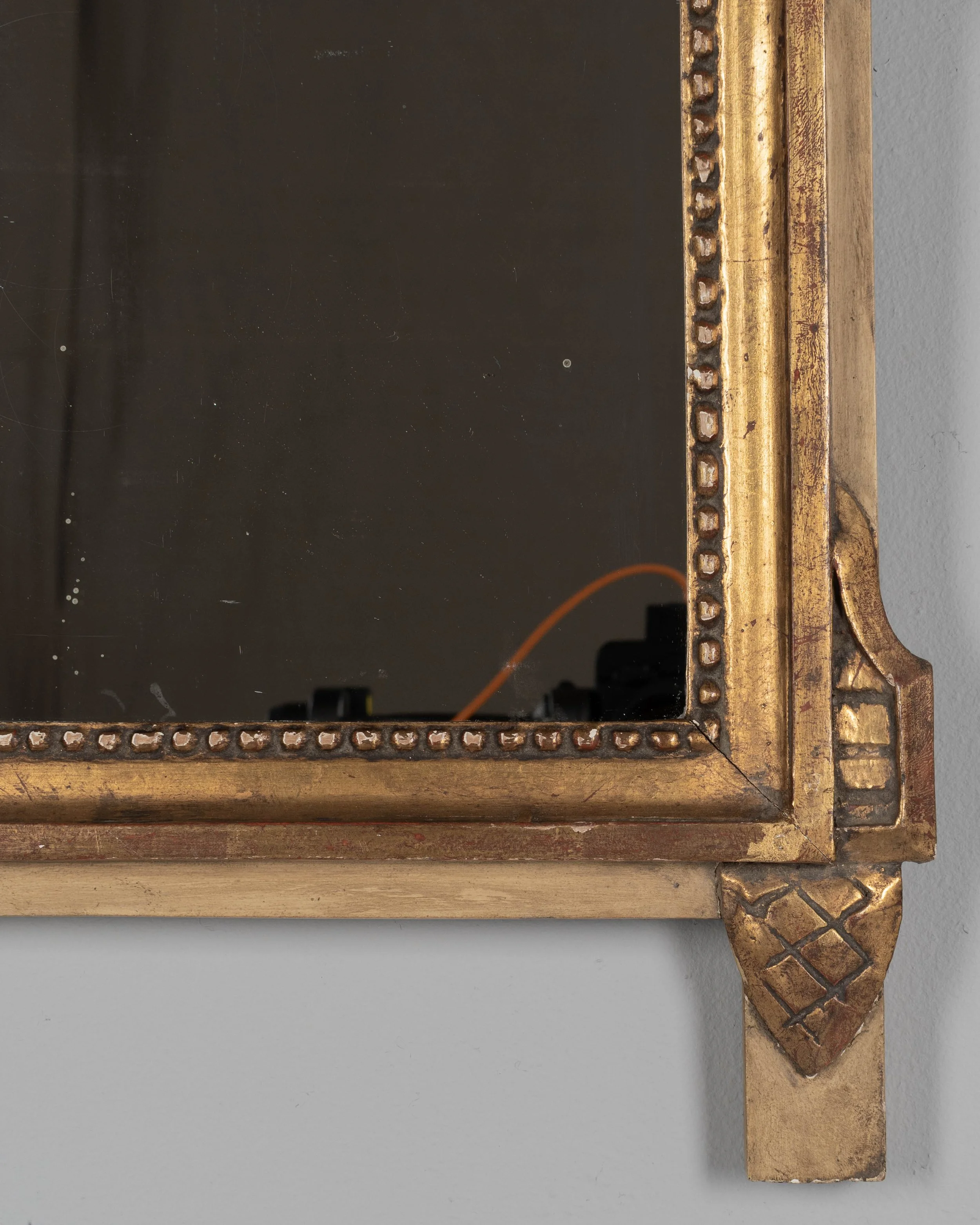 French Louis XVI Giltwood Bridal Mirror