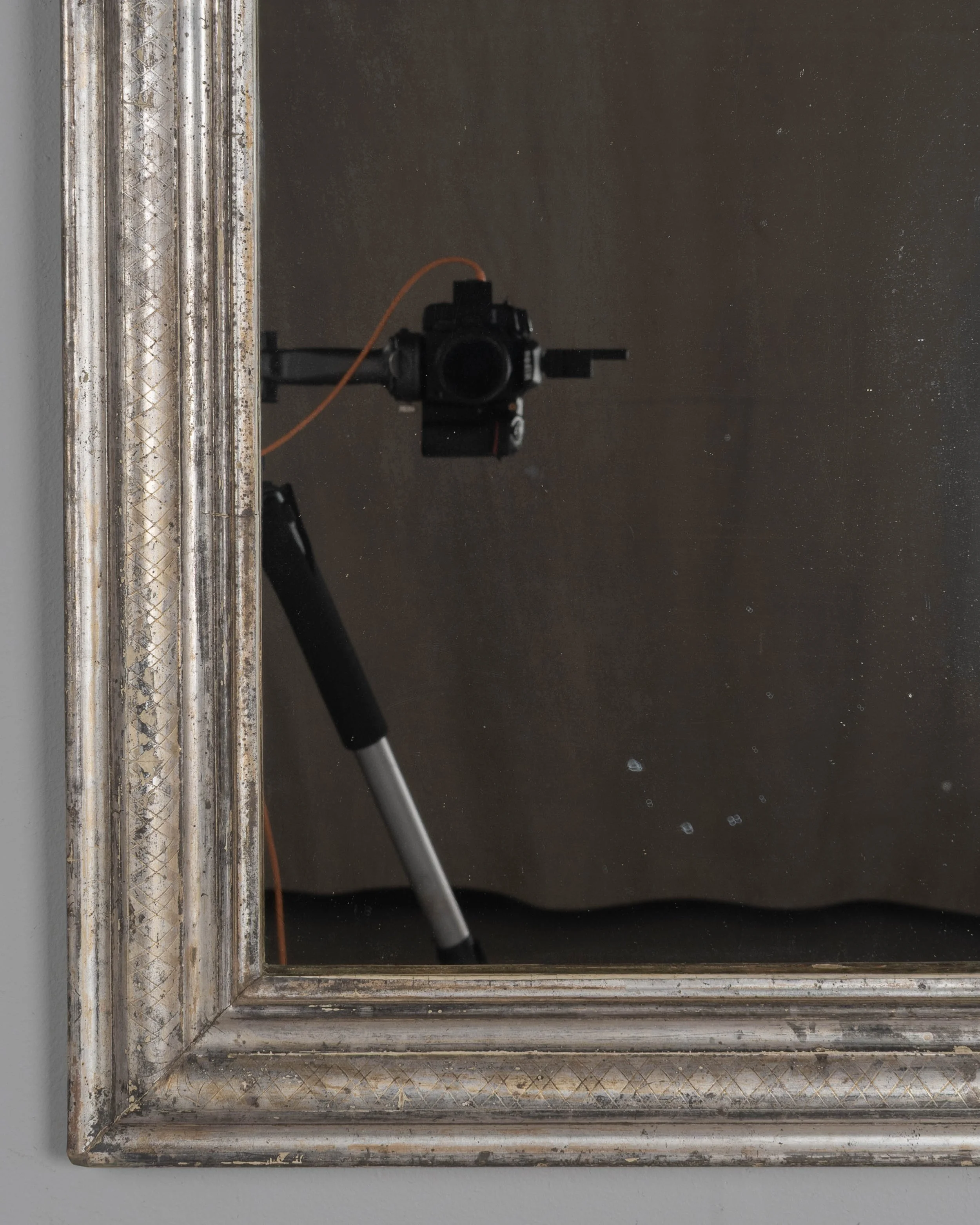 French Louis Philippe Silver Gilt Mirror