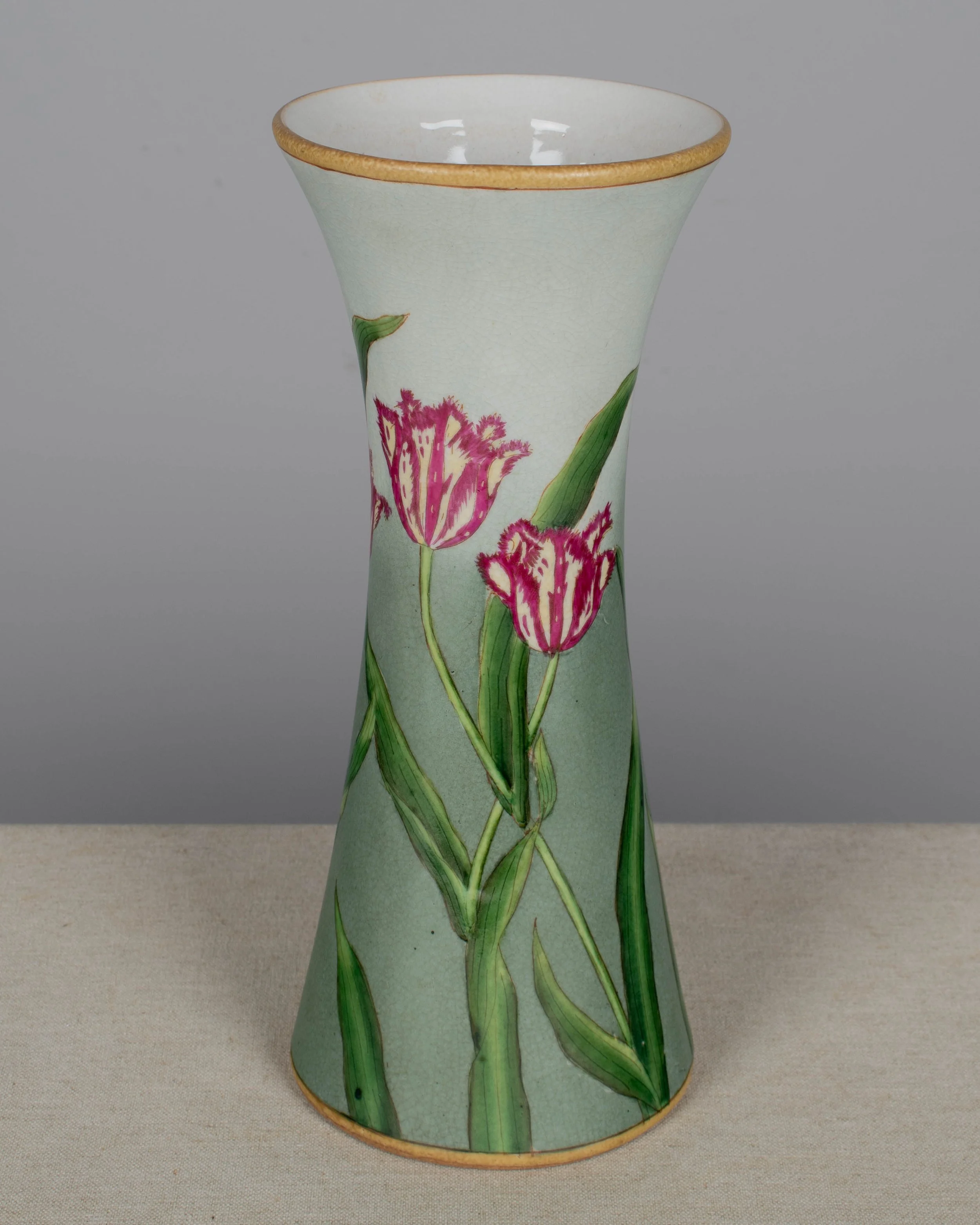 French Art Nouveau Ceramic Tulip Vase