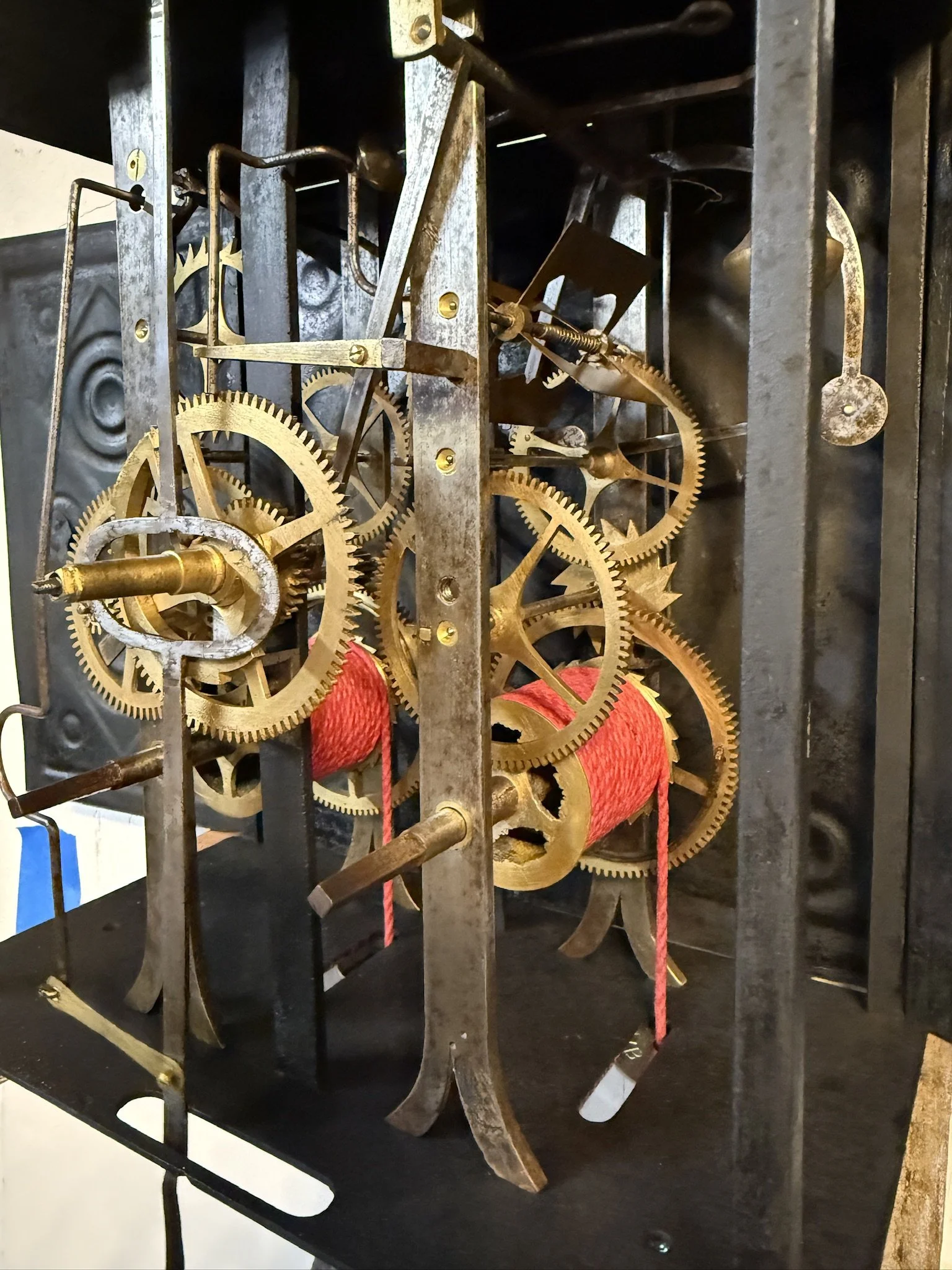 19th c. French Morbier Clock or Comtoise Movement