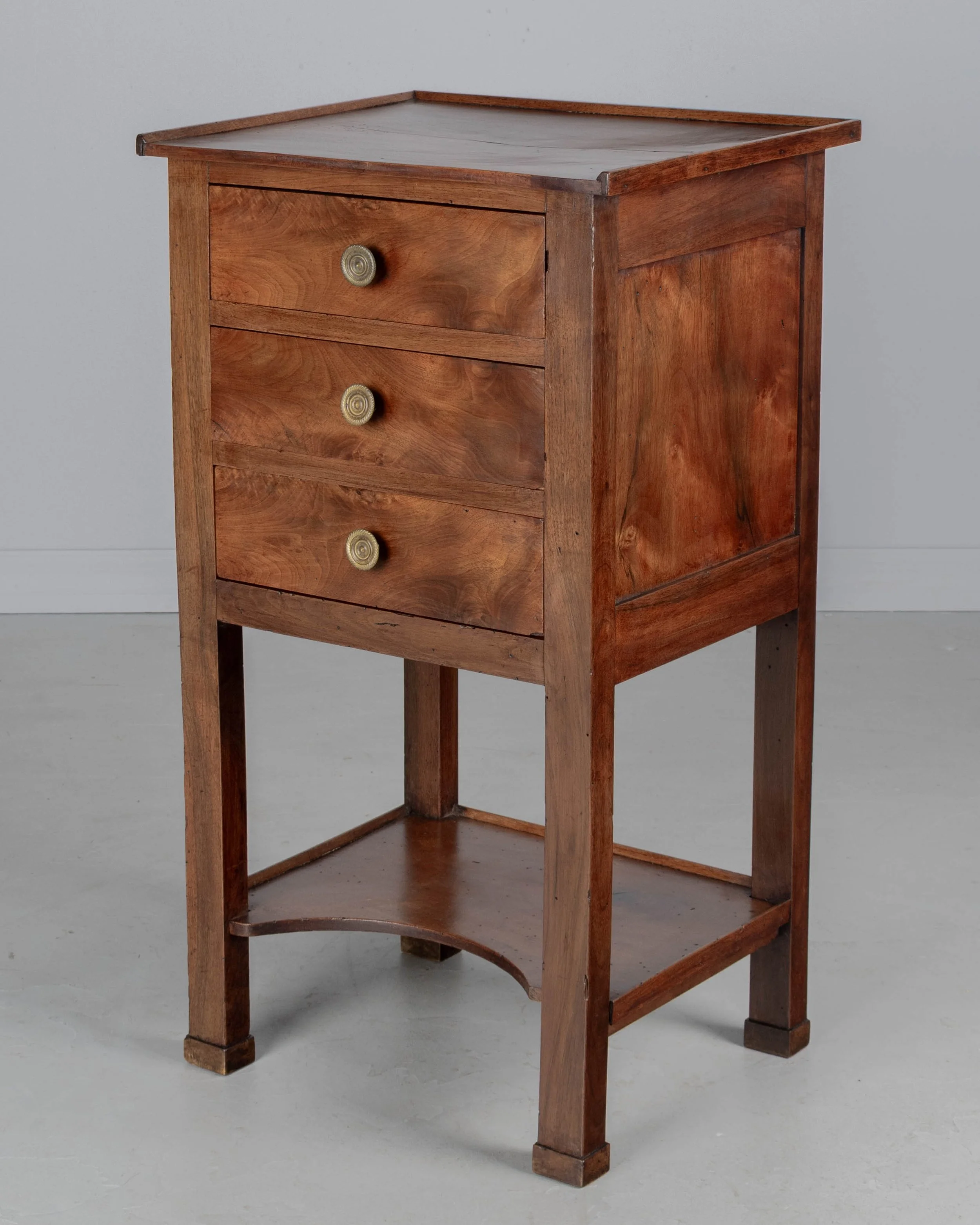 19th Century French Empire Walnut Side Table