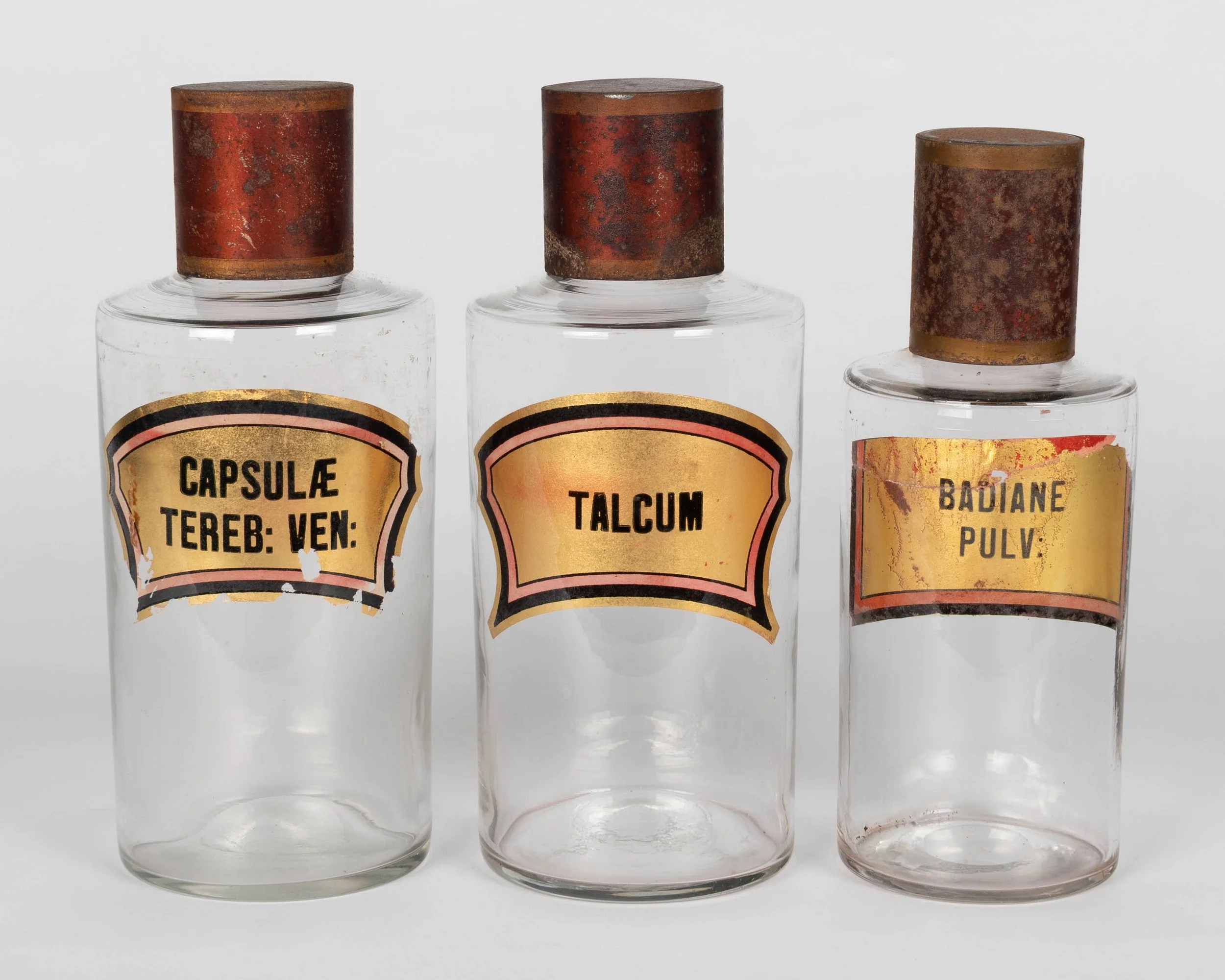 19th Century French Glass Apothecary Jars,
