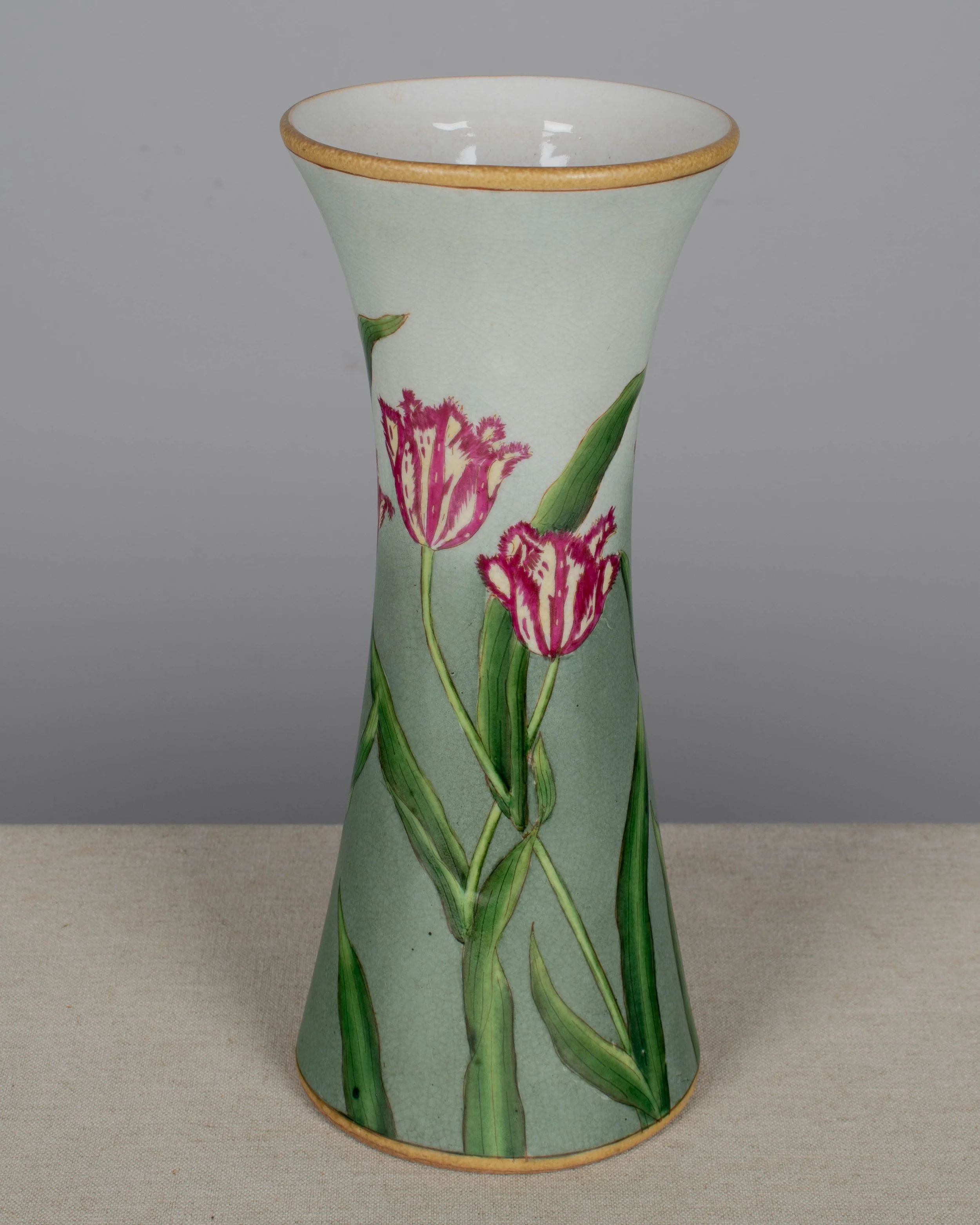 French Art Nouveau Ceramic Tulip Vase