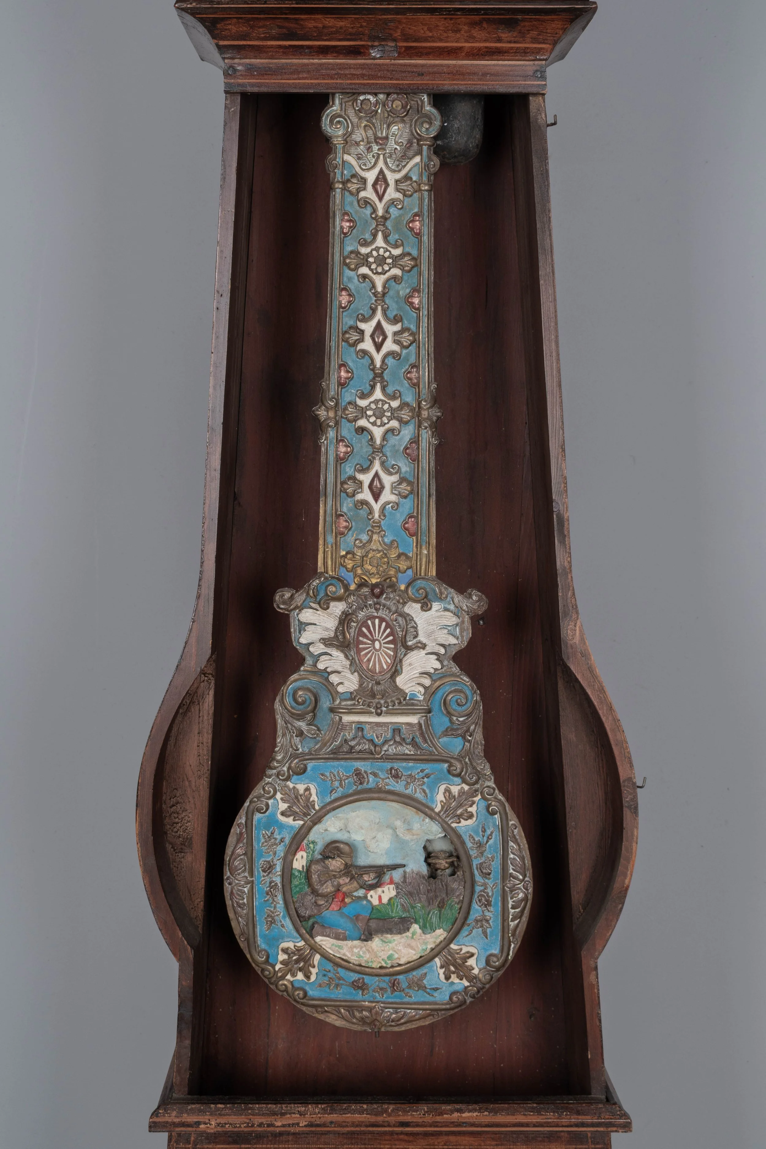 19th Century French Comtoise Grandfather Clock with Automated Pendulum