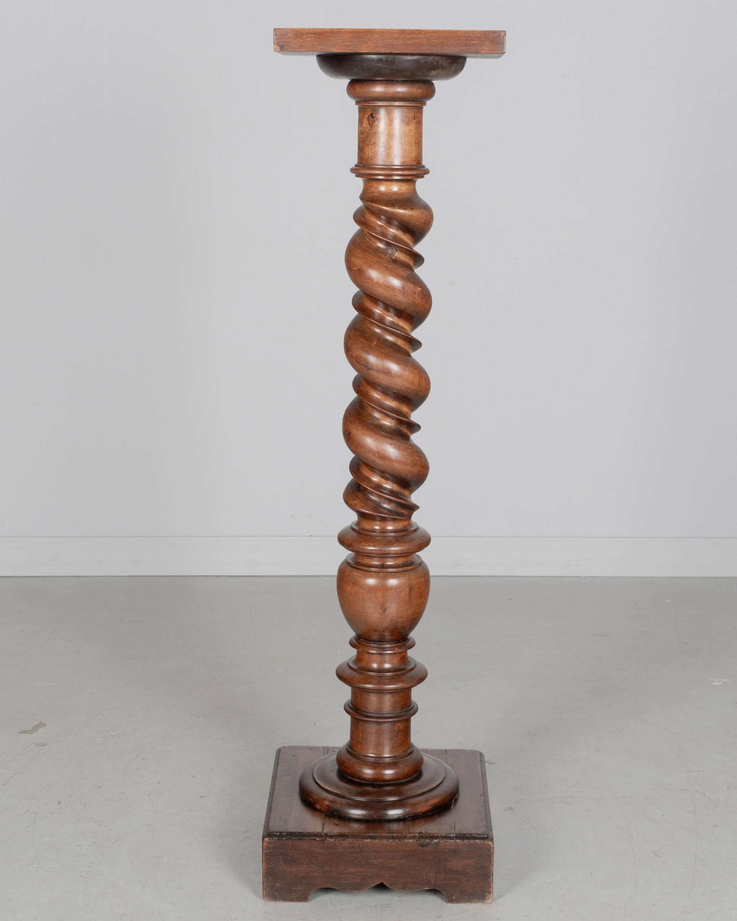 19th Century French Louis XIII Revival Barley Twist Column Pedestal