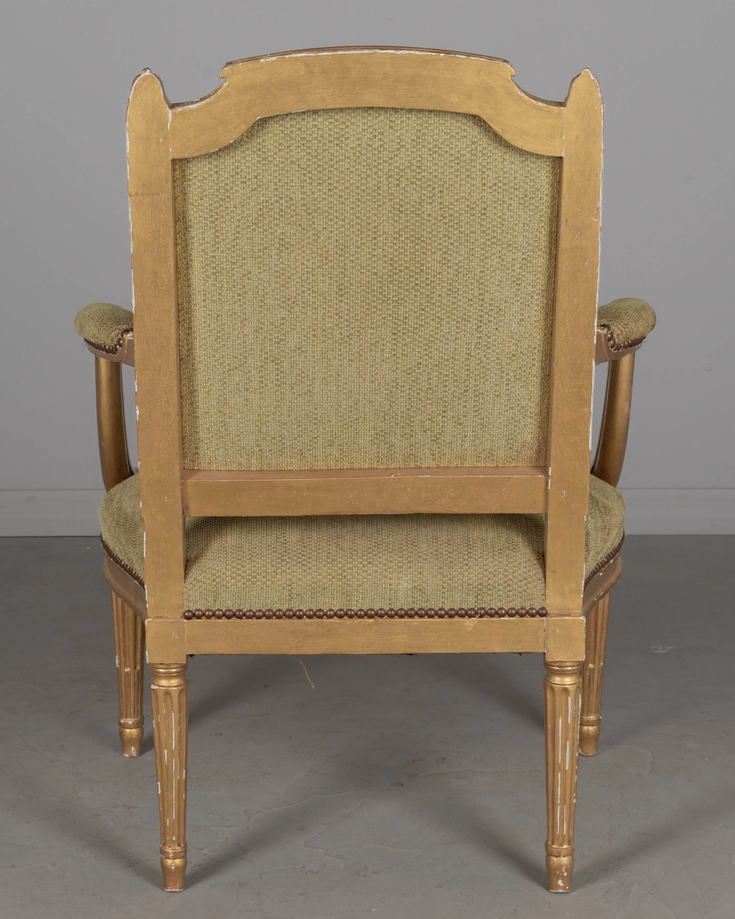 Louis XVI Style French Gilded Fauteuil or Armchair