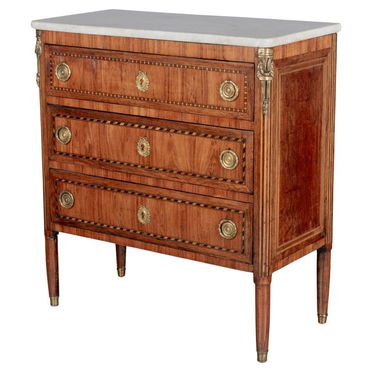 19th Century Louis XVI Marquetry Commode