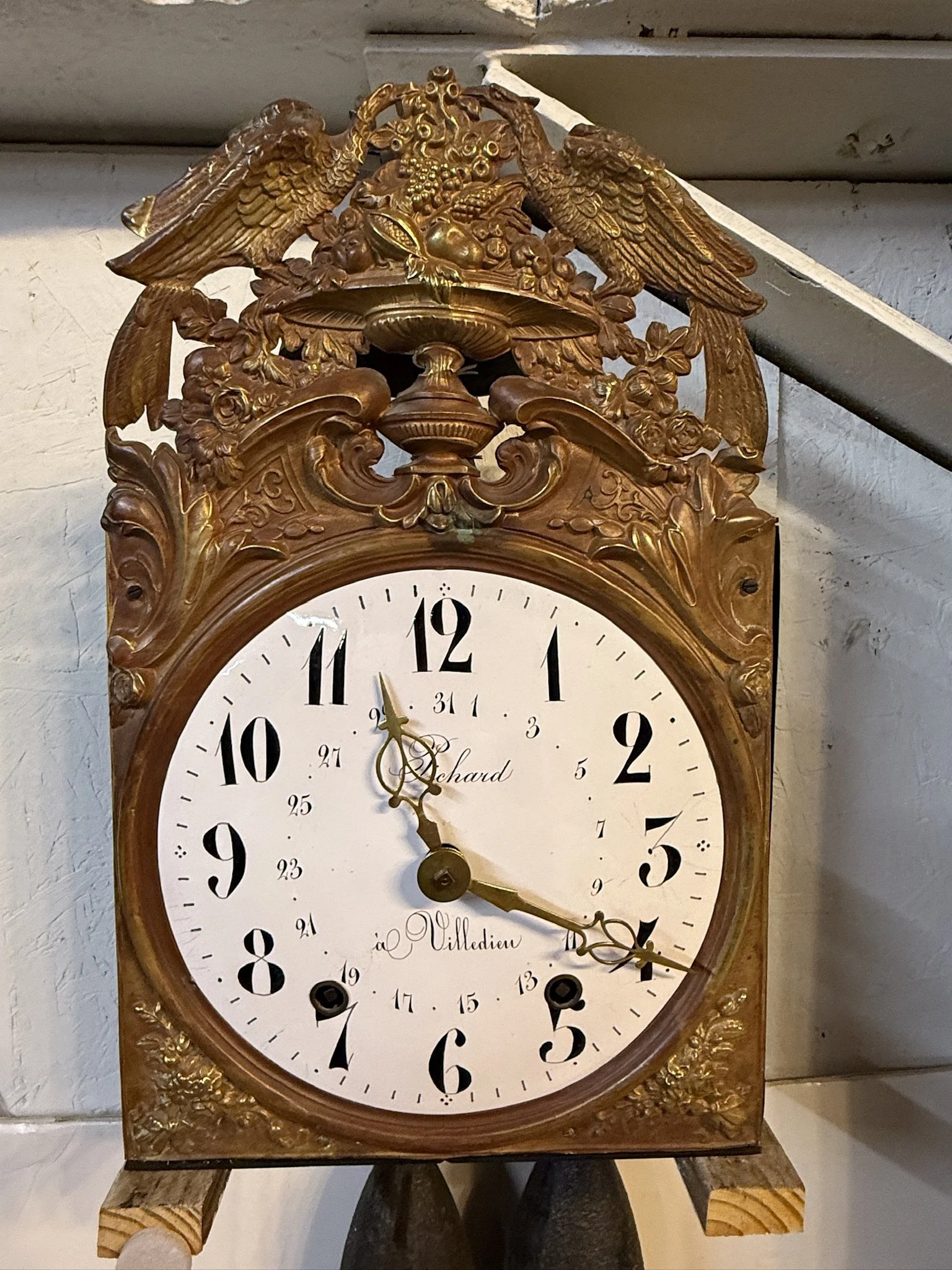 19th c. French Morbier Clock or Comtoise Movement