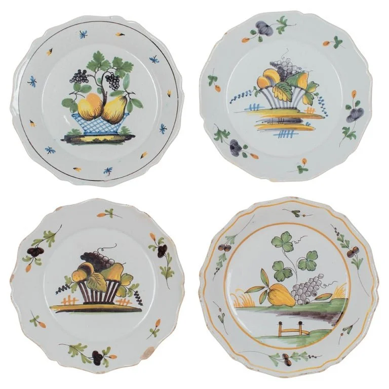 18th Century French Faience Plates