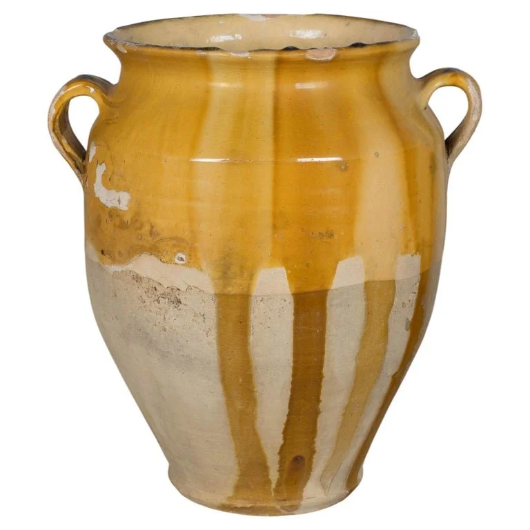 French Terracotta Vase or Pot à Confit 12"H