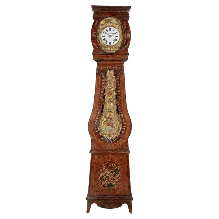 19th Century French Comtoise or Morbier Grandfather Clock