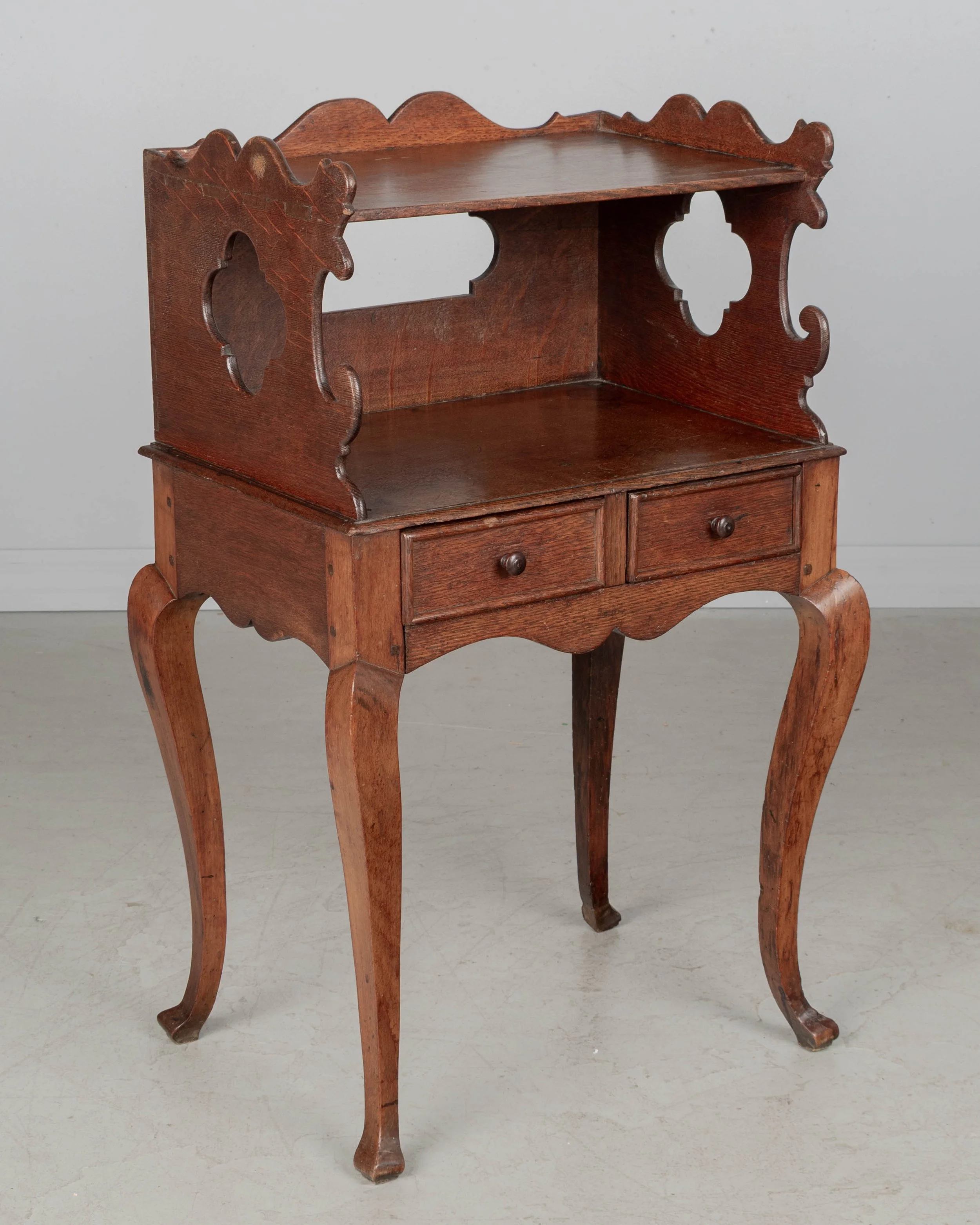 19th Century Country French Oak Chevet or Bed Side Table