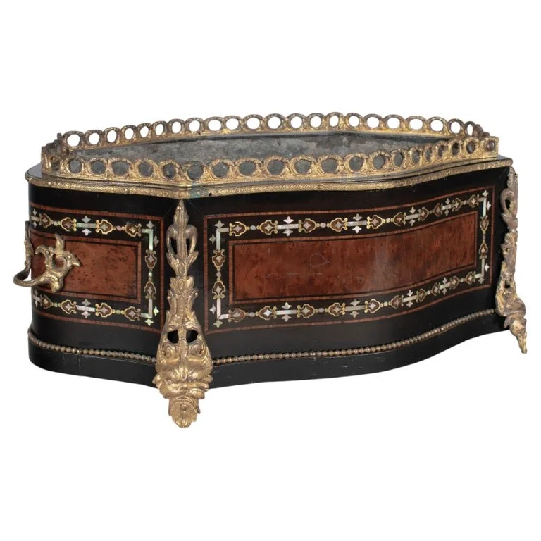 19th Century Napoleon III Marquetry Jardiniere or Planter