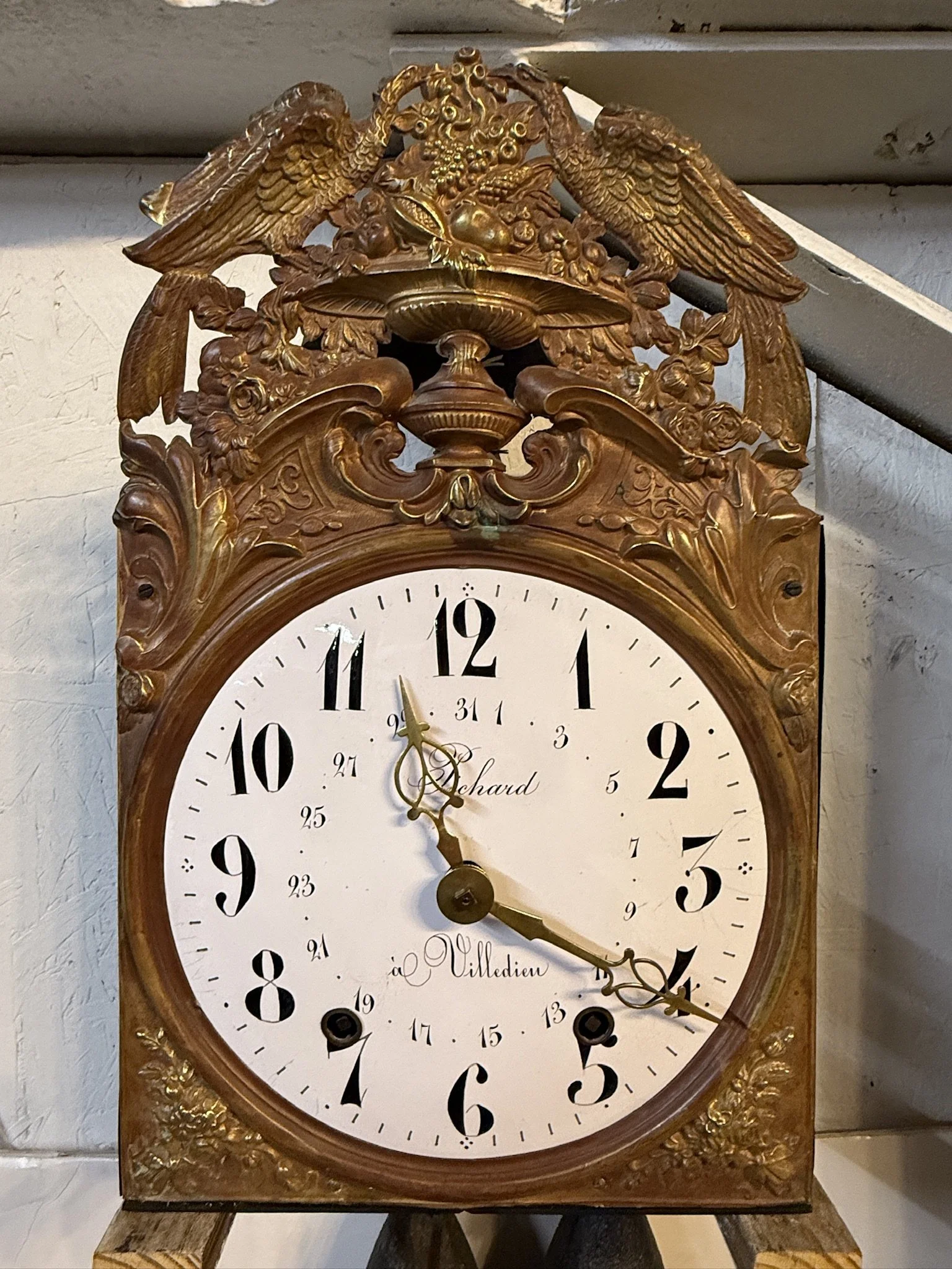 19th c. French Morbier Clock or Comtoise Movement