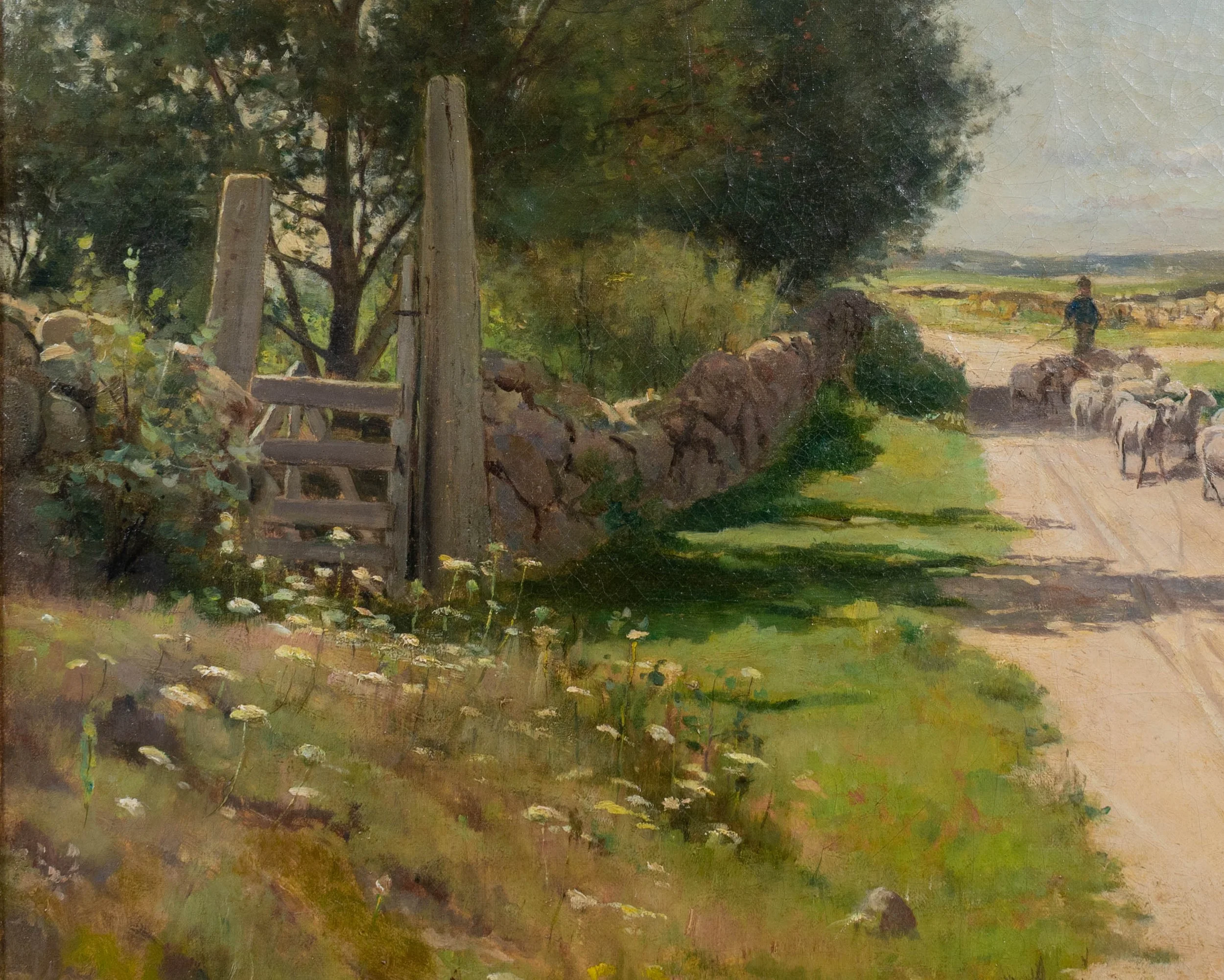 19th Century Pastoral Painting by Alfred Bryan Wall