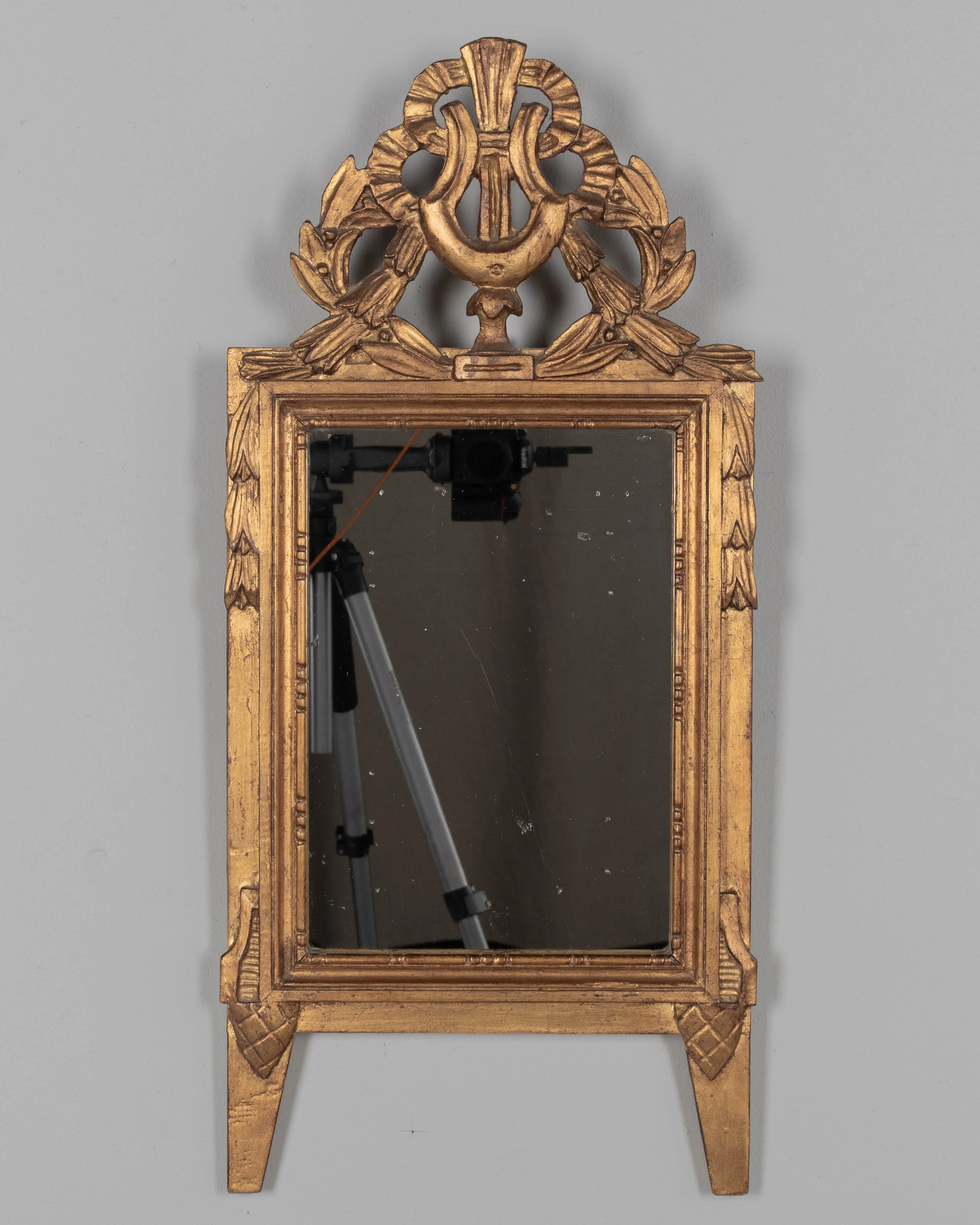 French Louis XVI Giltwood Bridal Mirror