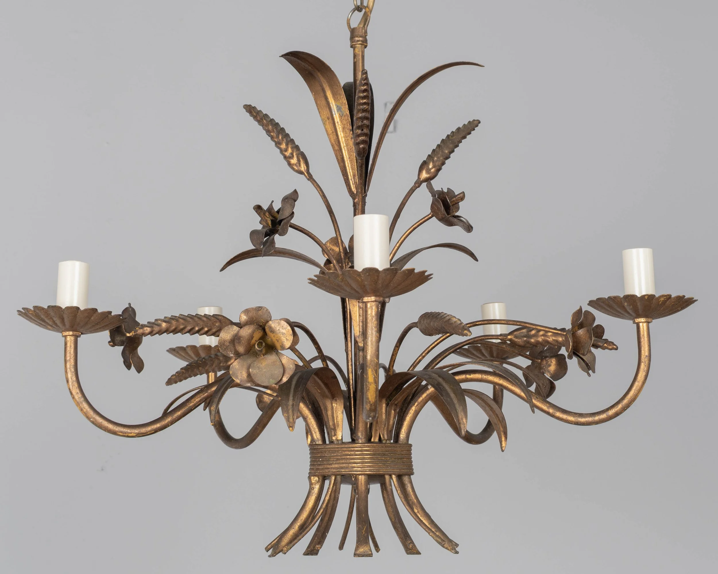 Italian Gilt Tôle Chandelier
