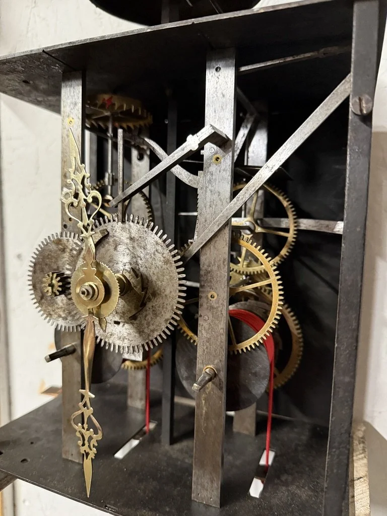 19th c. French Morbier Clock or Tall Case Movement