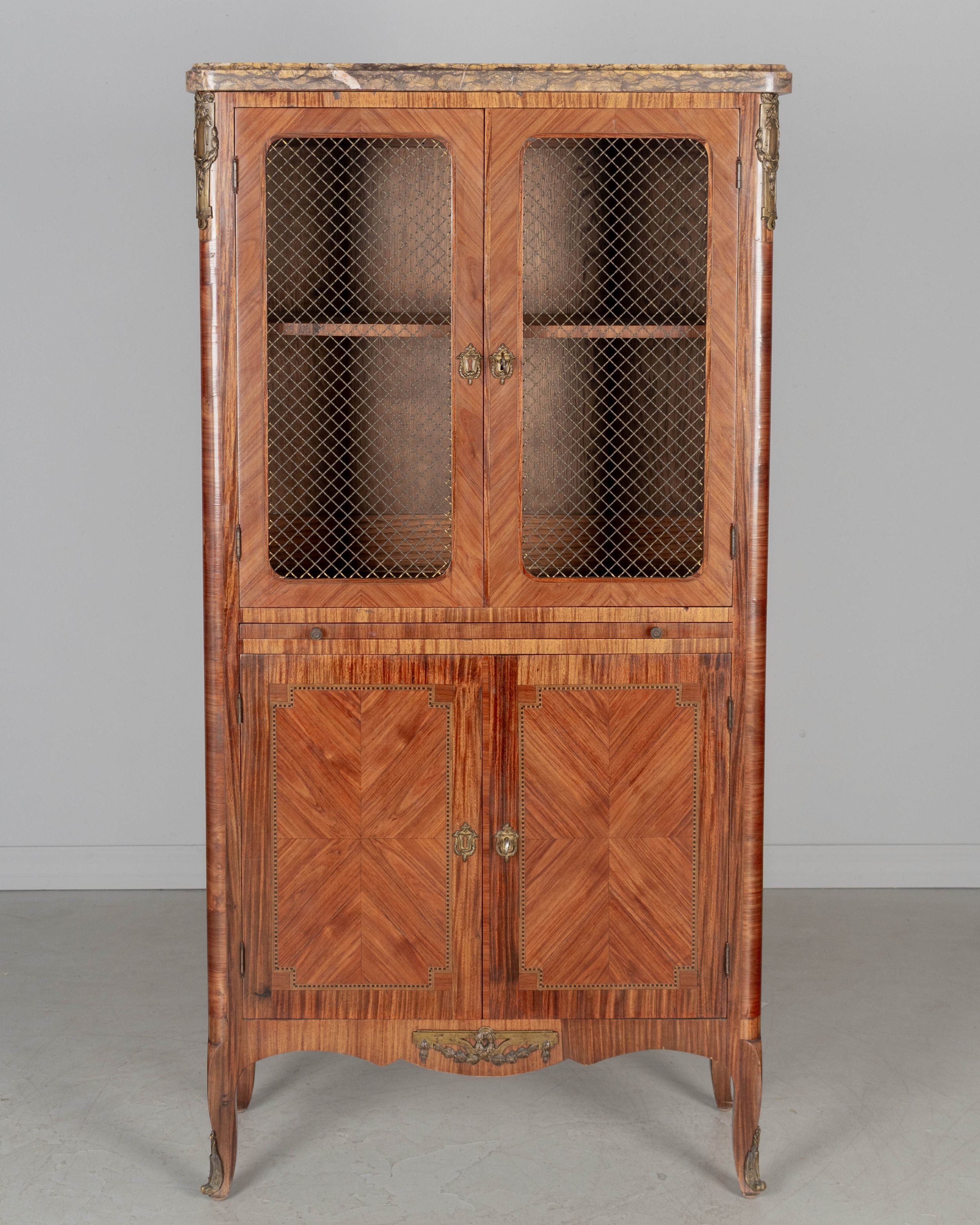 French Louis XVI Style Marquetry Cabinet