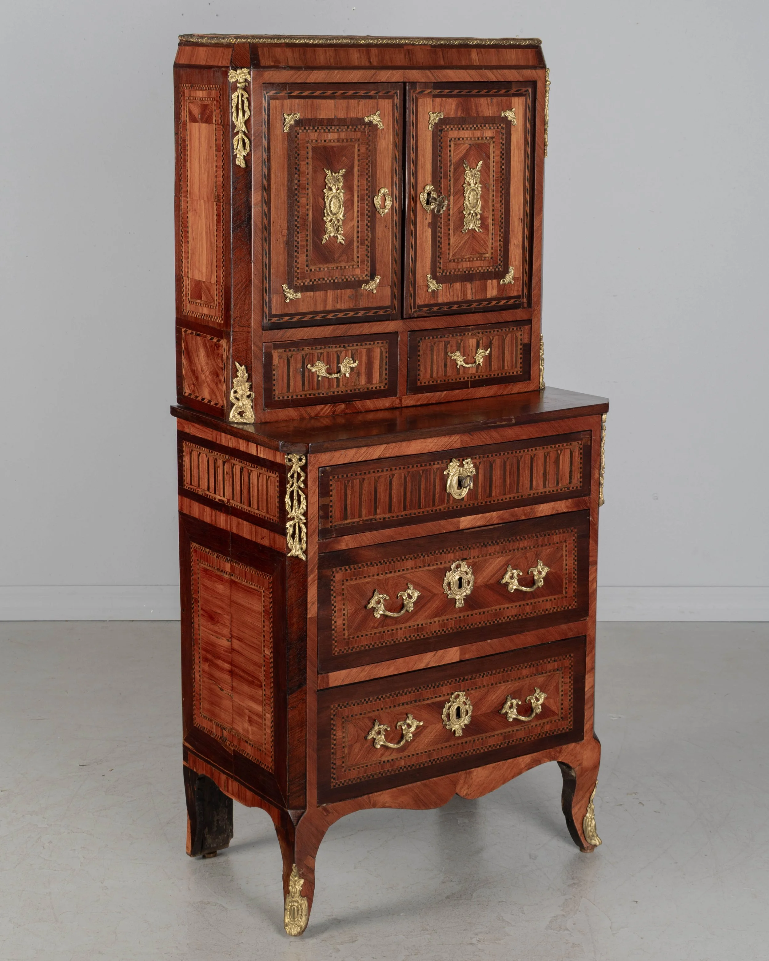 19th Century Louis XVI Style Marquetry Cabinet