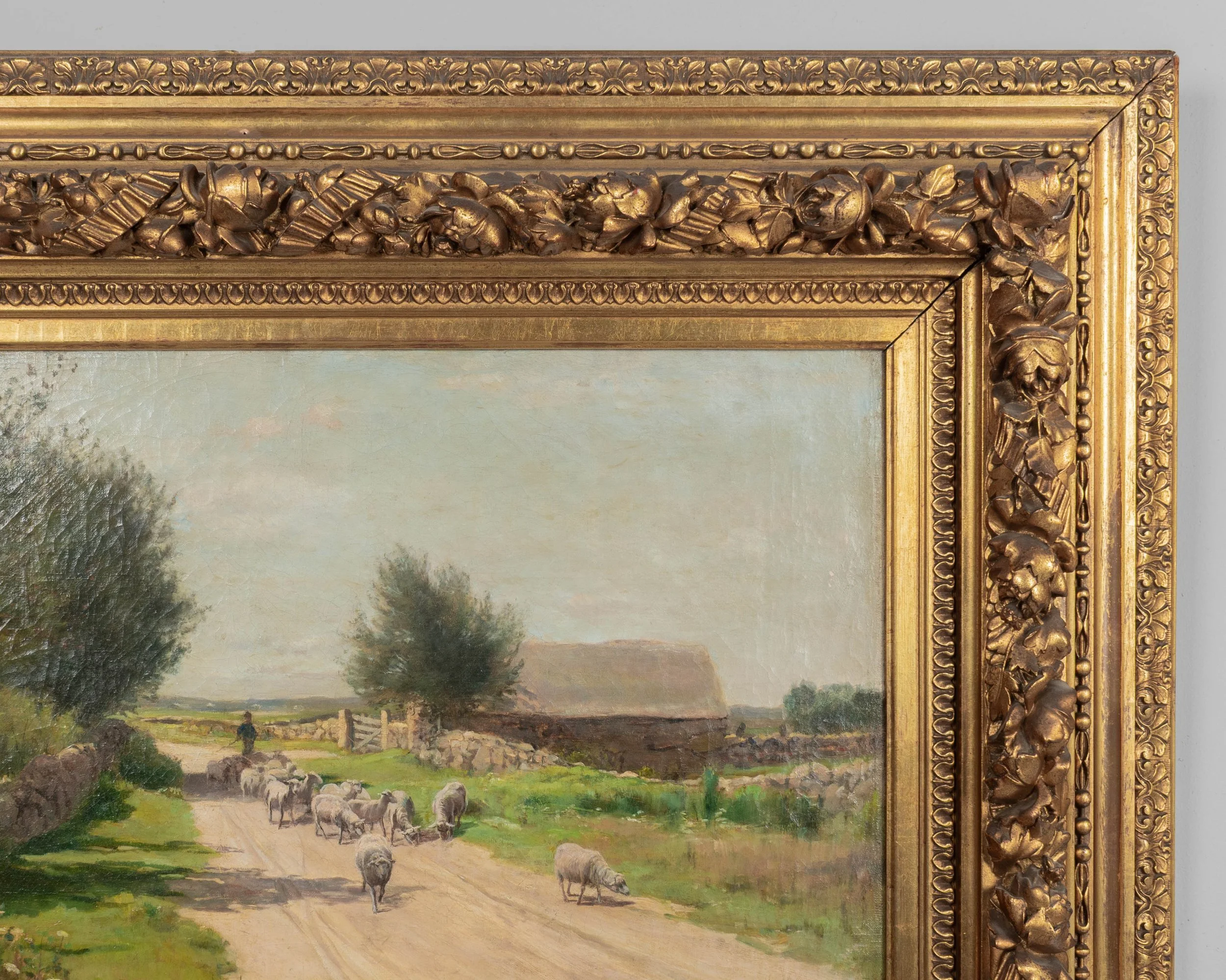 S19th Century Pastoral Painting by Alfred Bryan Wall