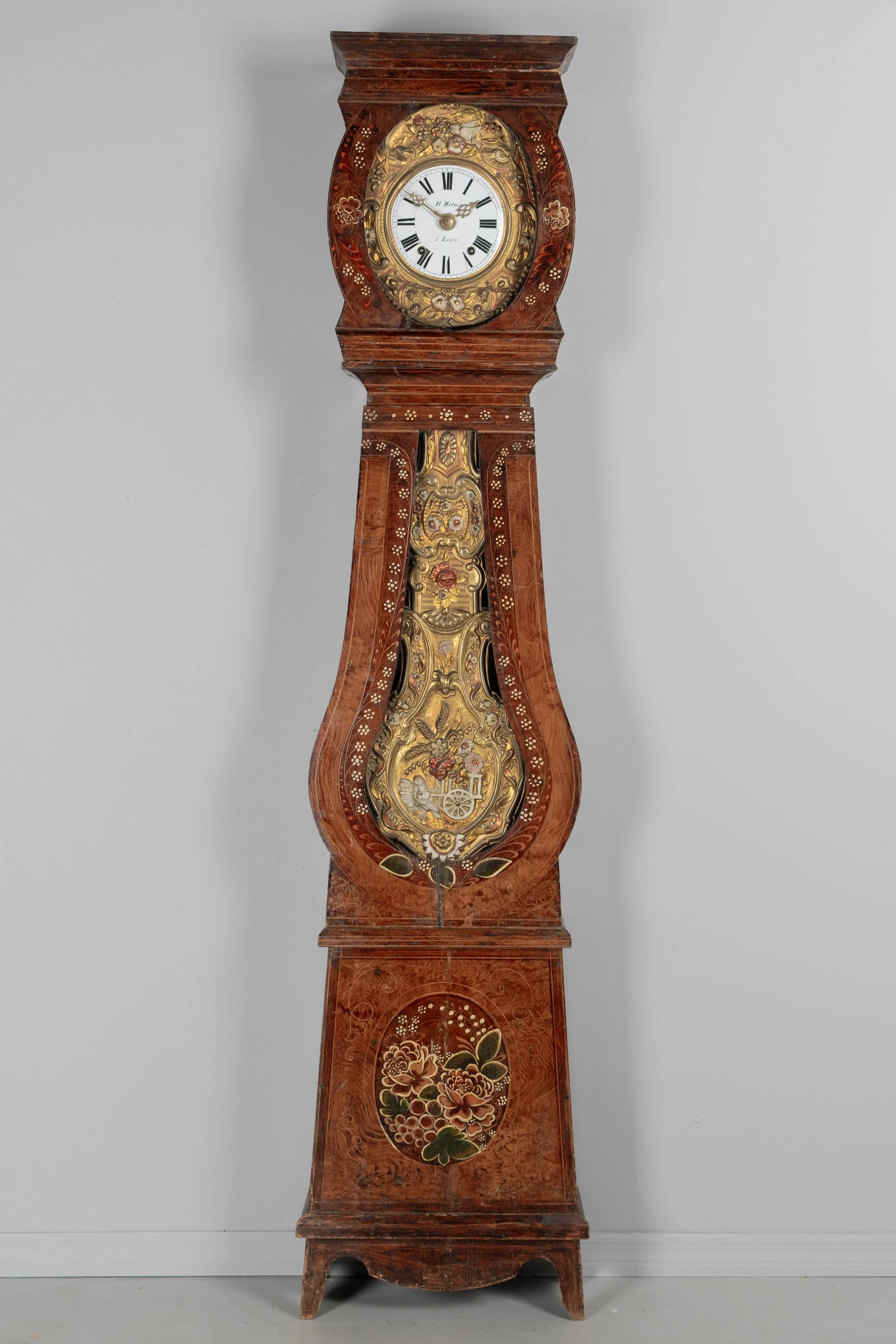 19th Century French Comtoise or Morbier Grandfather Clock
