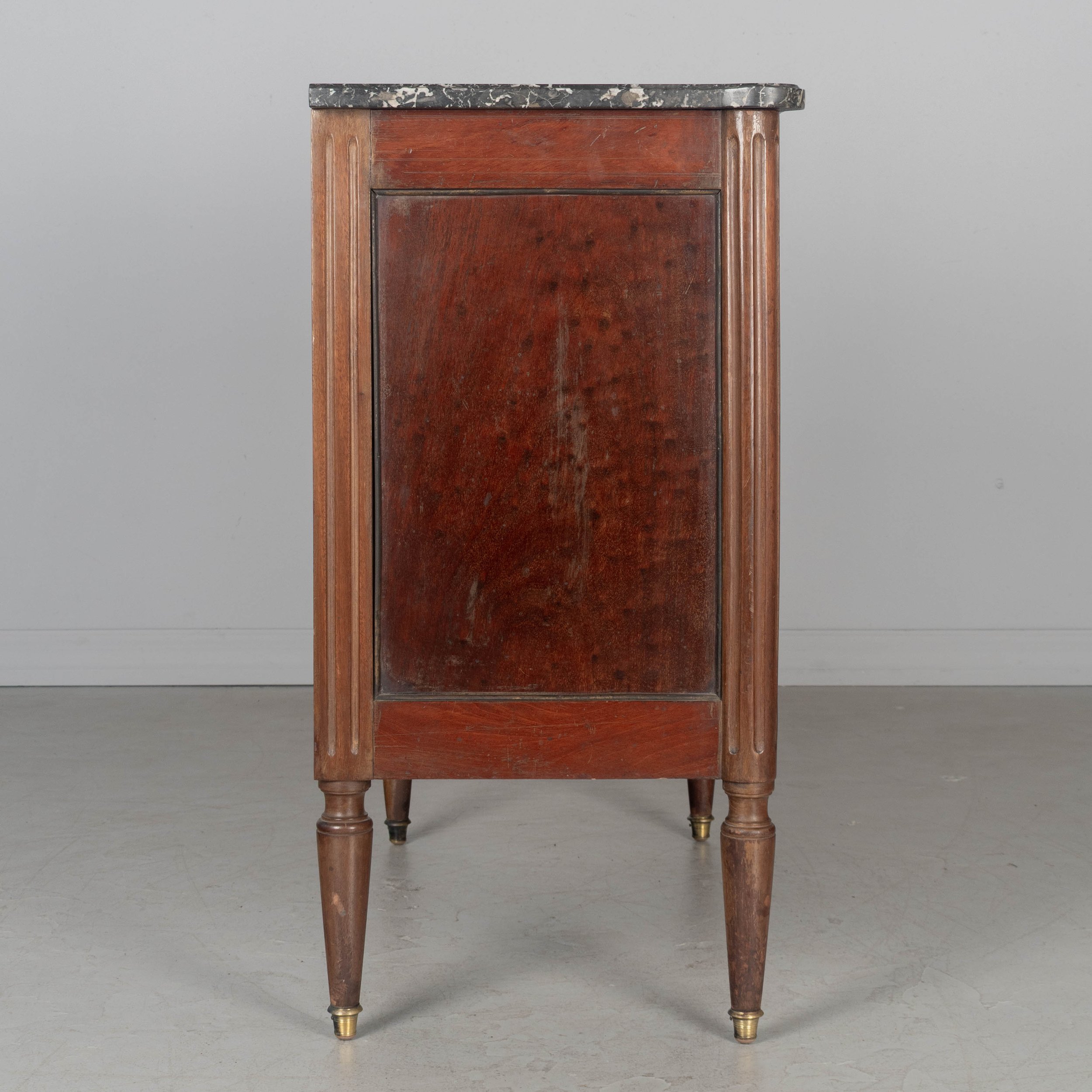 French Louis XVI Style Marble Top Commode