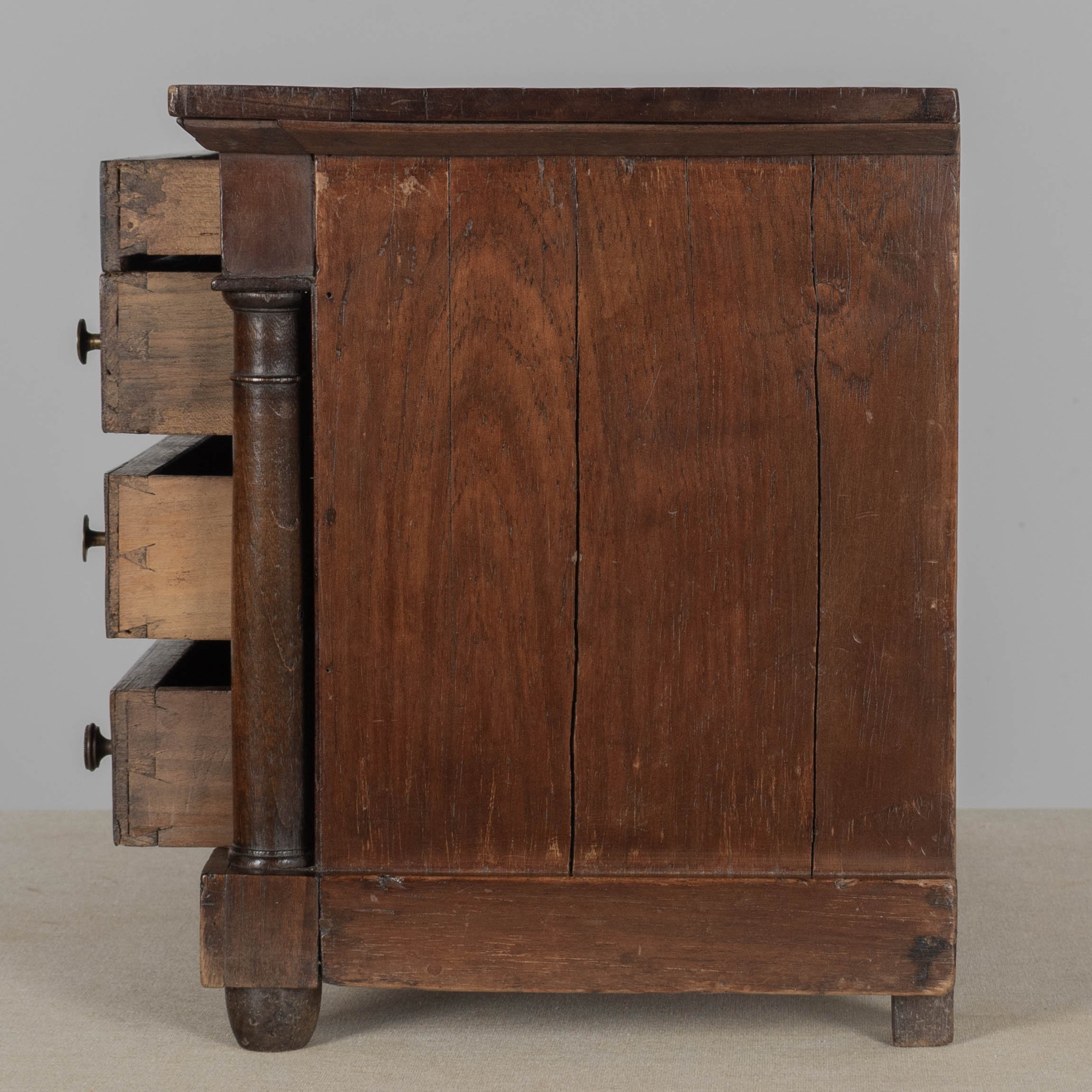 19th Century French Empire Miniature Walnut Commode