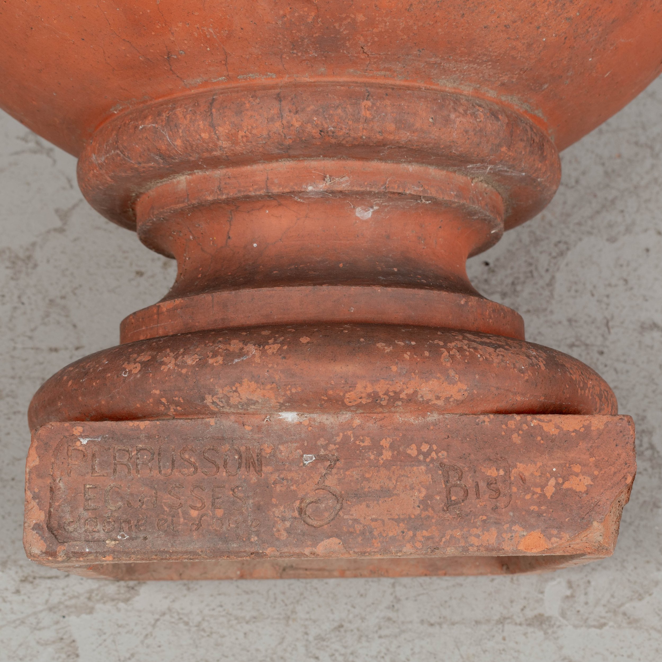 19th Century French Terracotta Garden Urn by Perrusson
