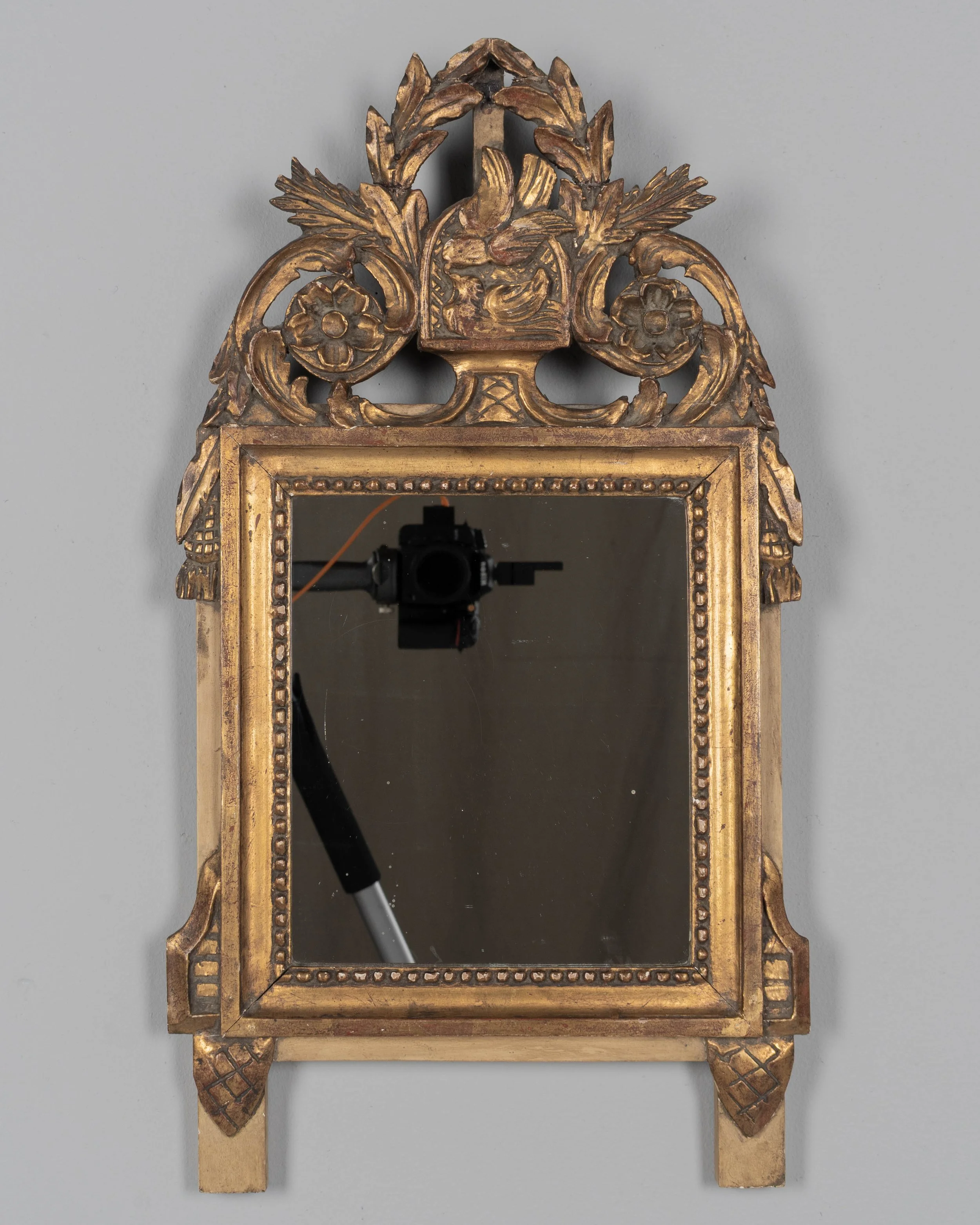 French Louis XVI Giltwood Bridal Mirror