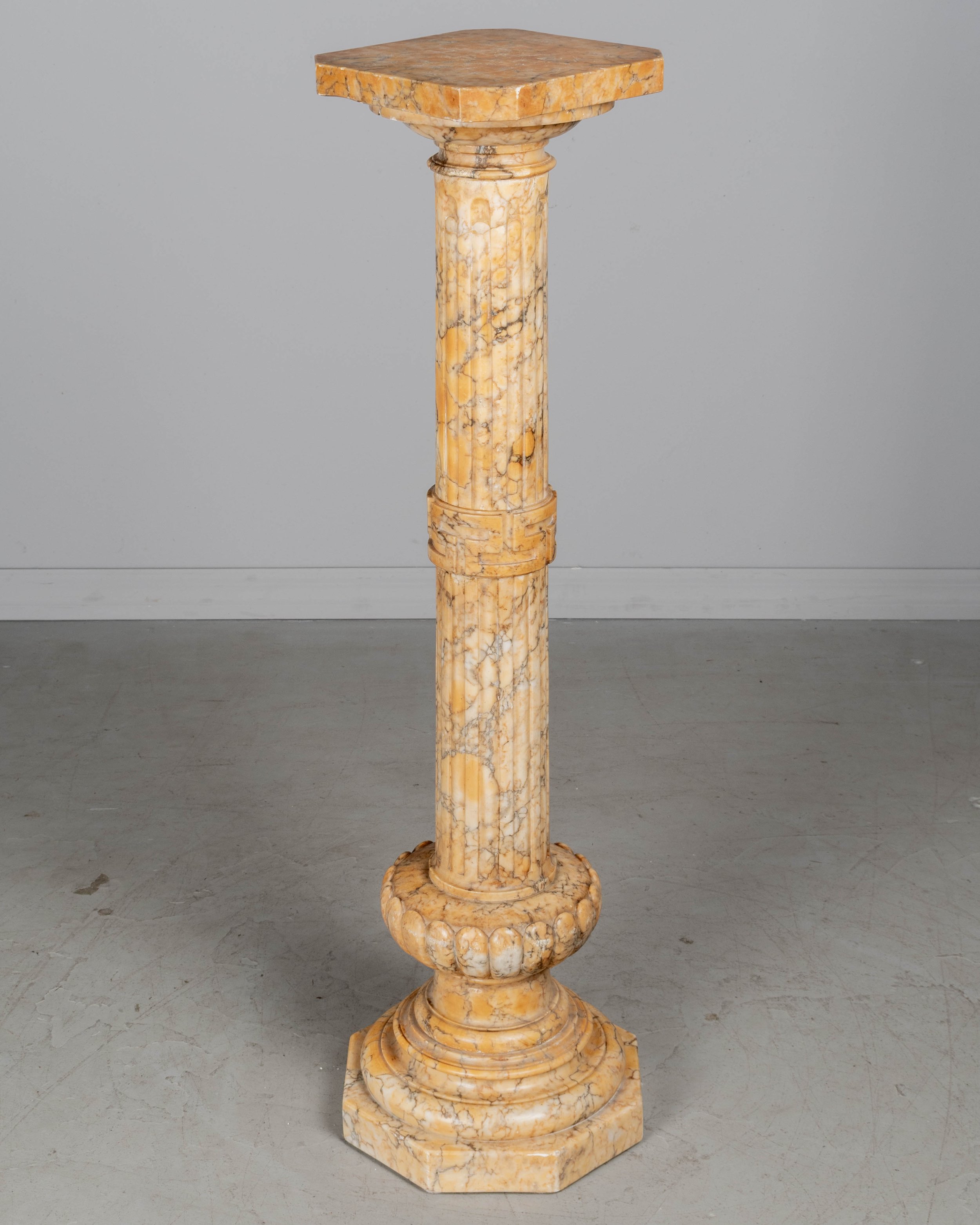 An early 20th century Italian Neoclassical style column pedestal,