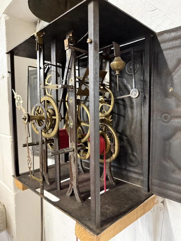 19th c. French Morbier Clock or Comtoise Mouvement