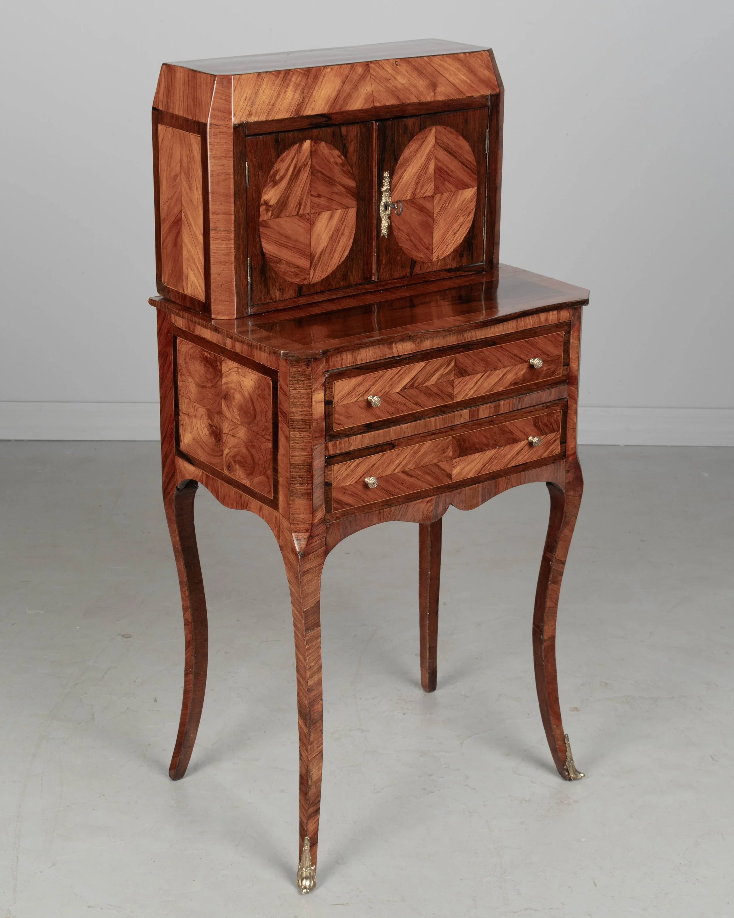 18th Century Louis XVI Marquetry Bonheur Du Jour Table