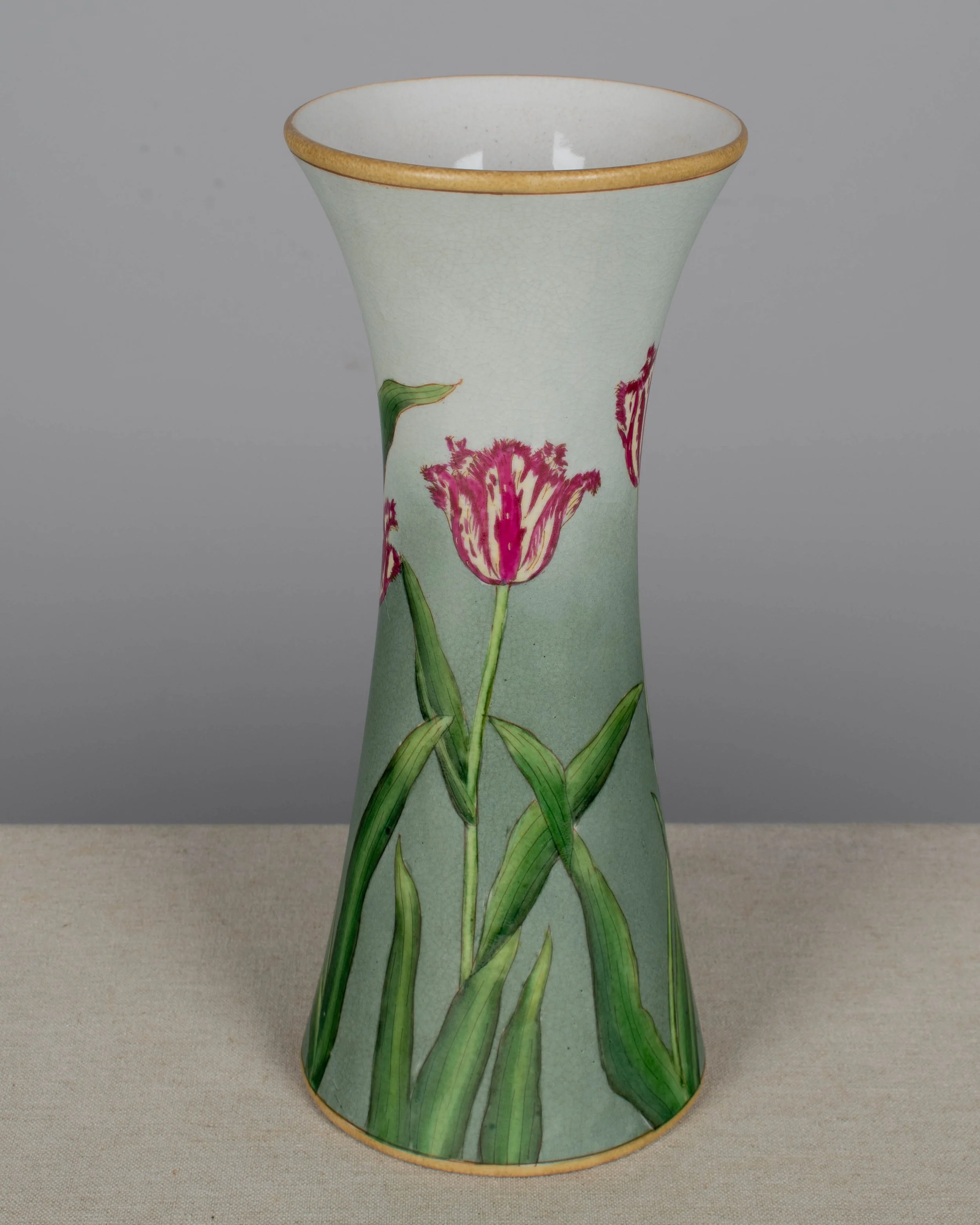 French Art Nouveau Ceramic Tulip Vase