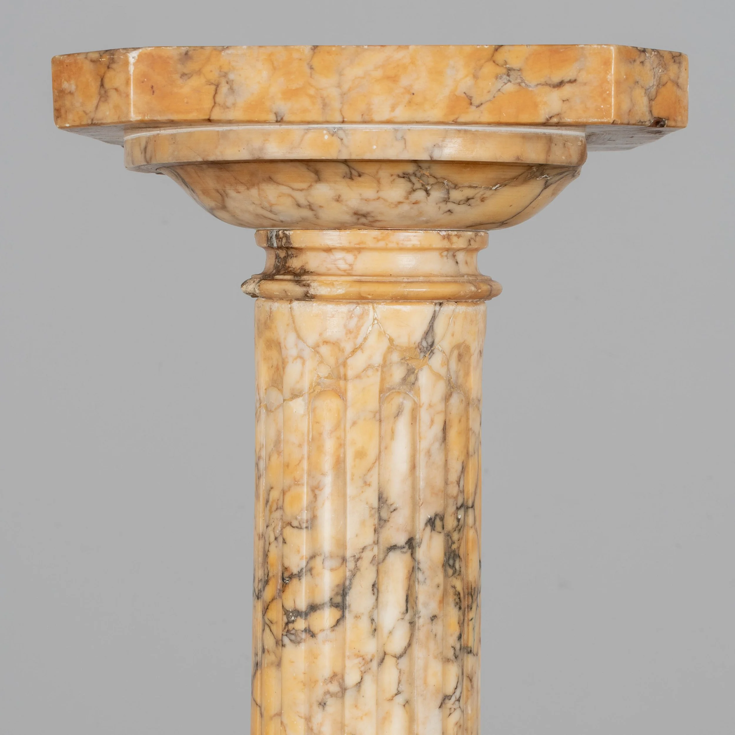 An early 20th century Italian Neoclassical style column pedestal,