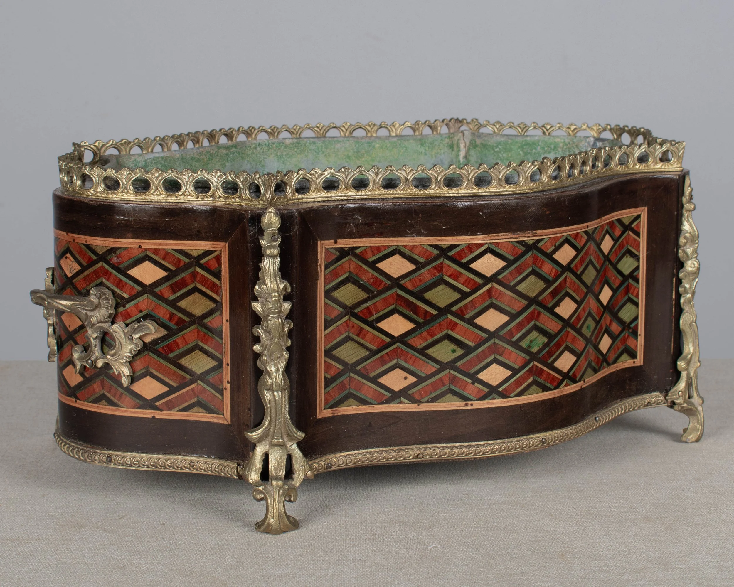 19th Century Napoleon III Marquetry Jardiniere or Planter