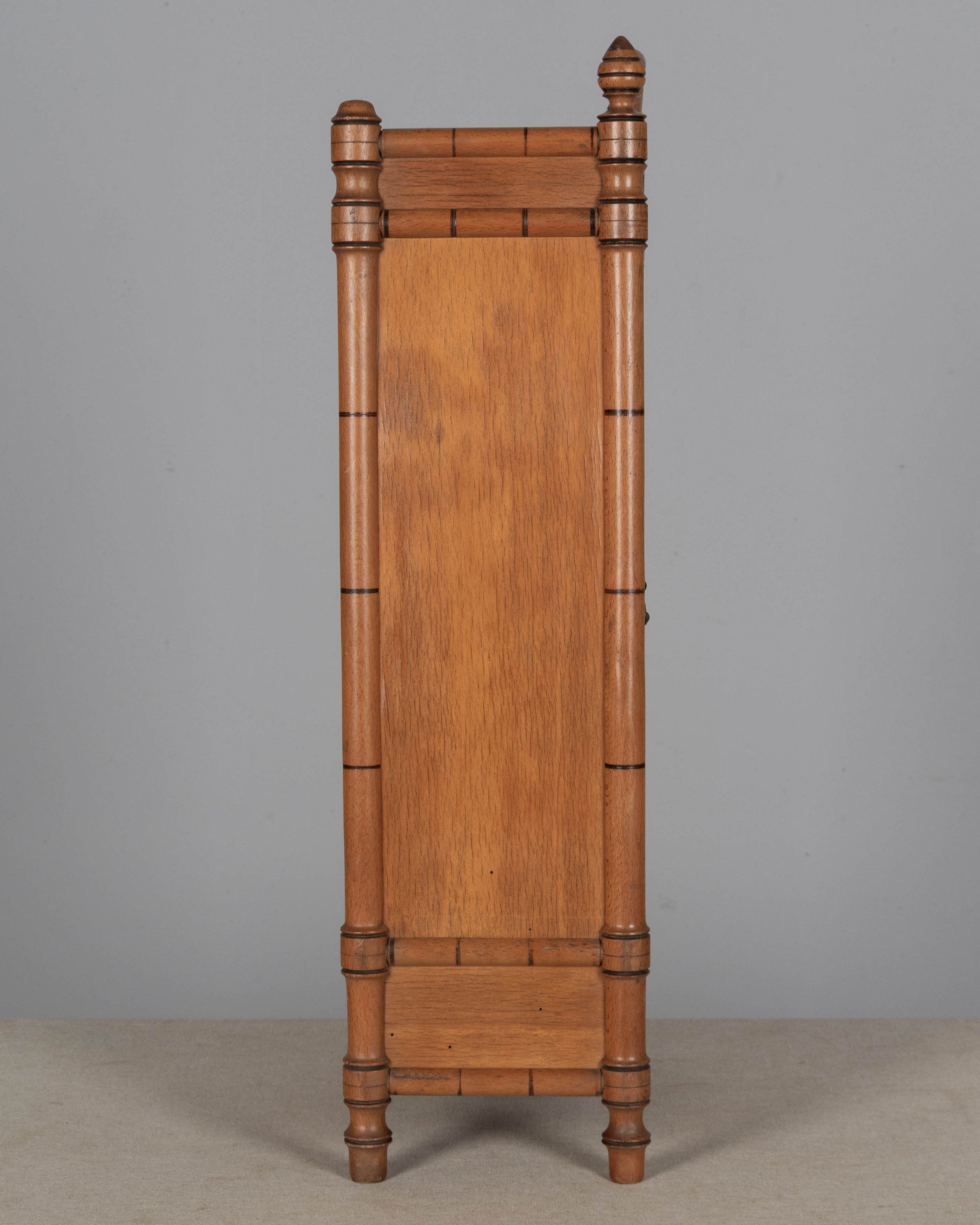 French Faux Bamboo Miniature Armoire