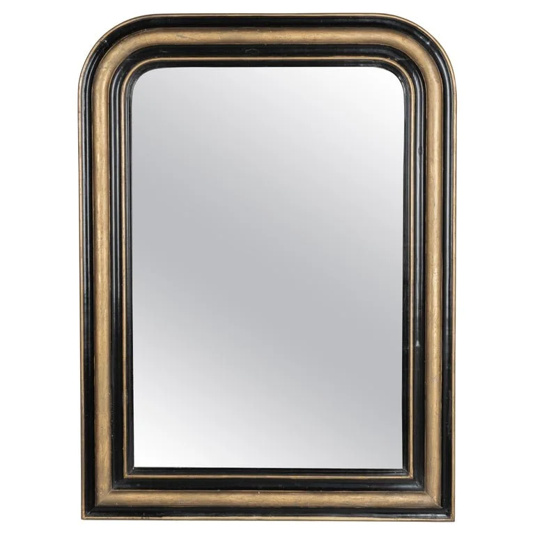 19th Century Louis Philippe French Gilded Mirror 41"h by 30.5"w