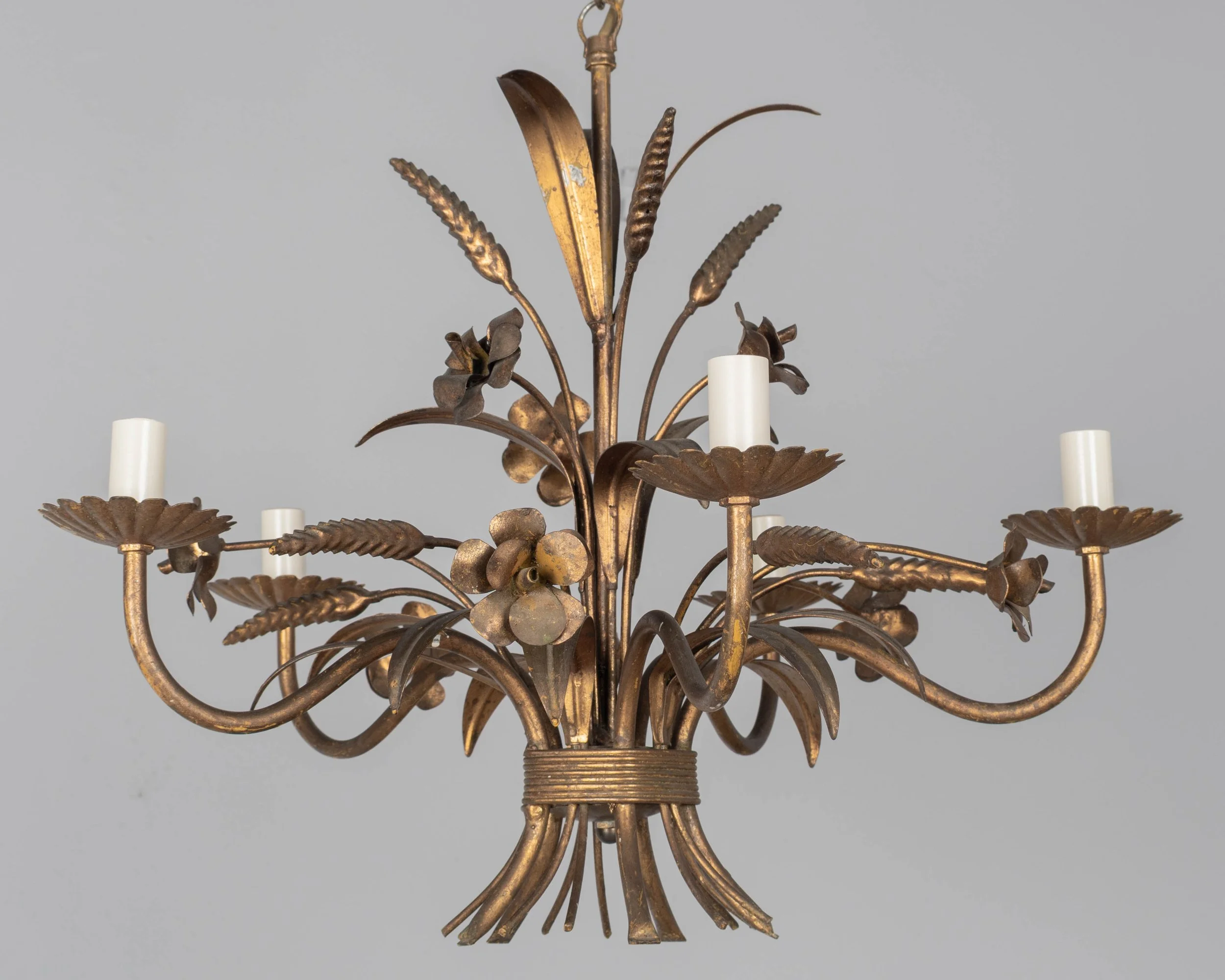 Italian Gilt Tôle Chandelier