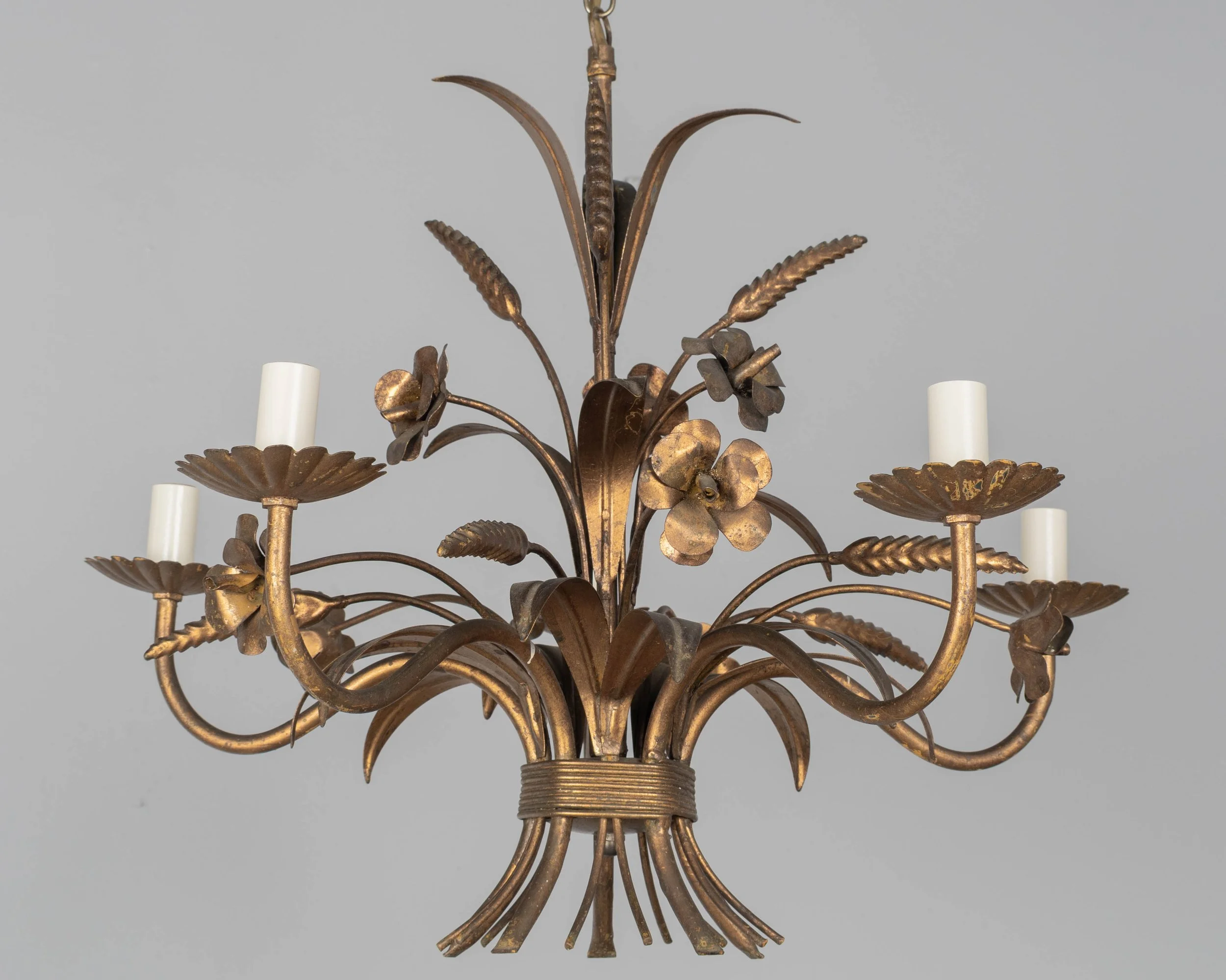 Italian Gilt Tôle Chandelier