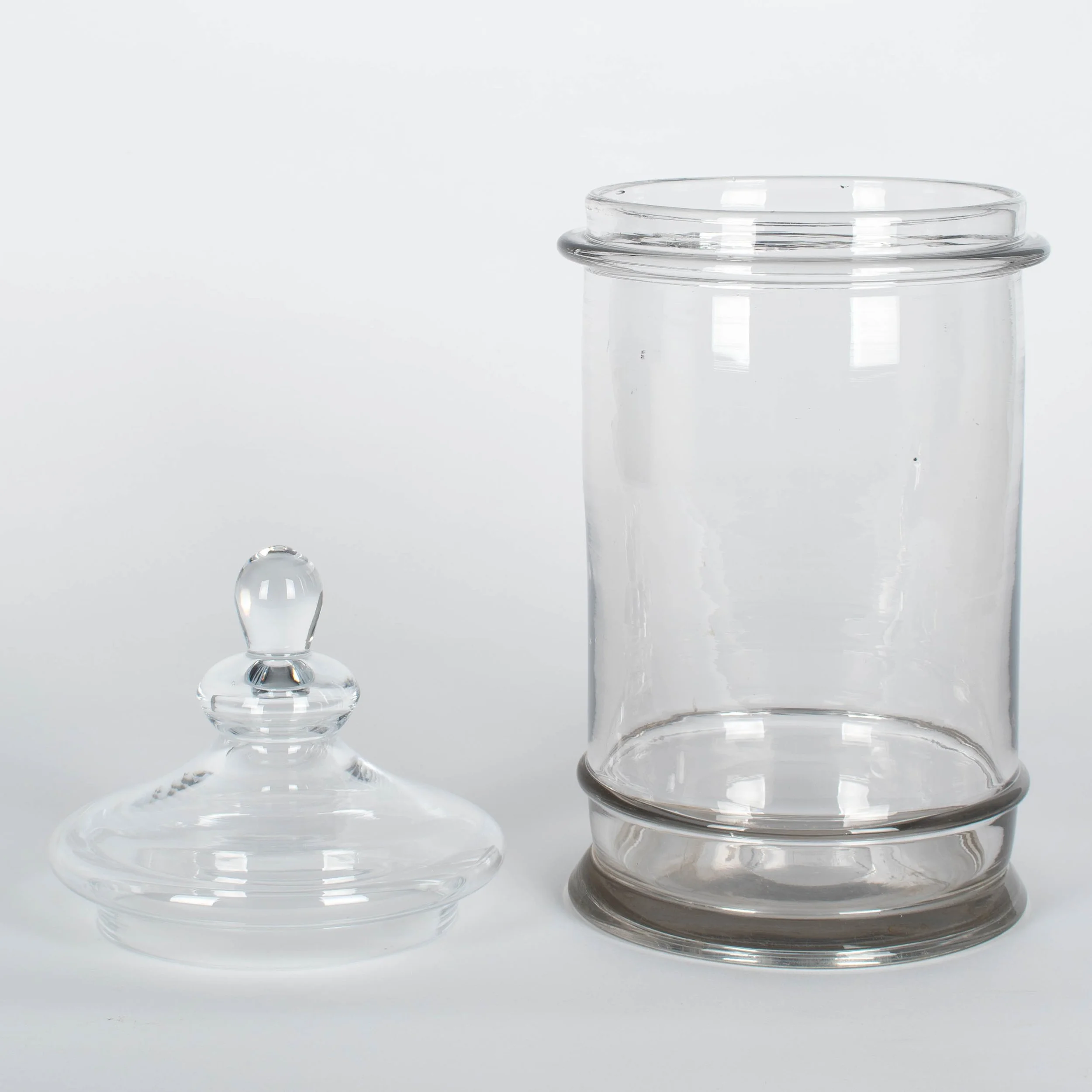 French Glass Apothecary Jars or Canisters