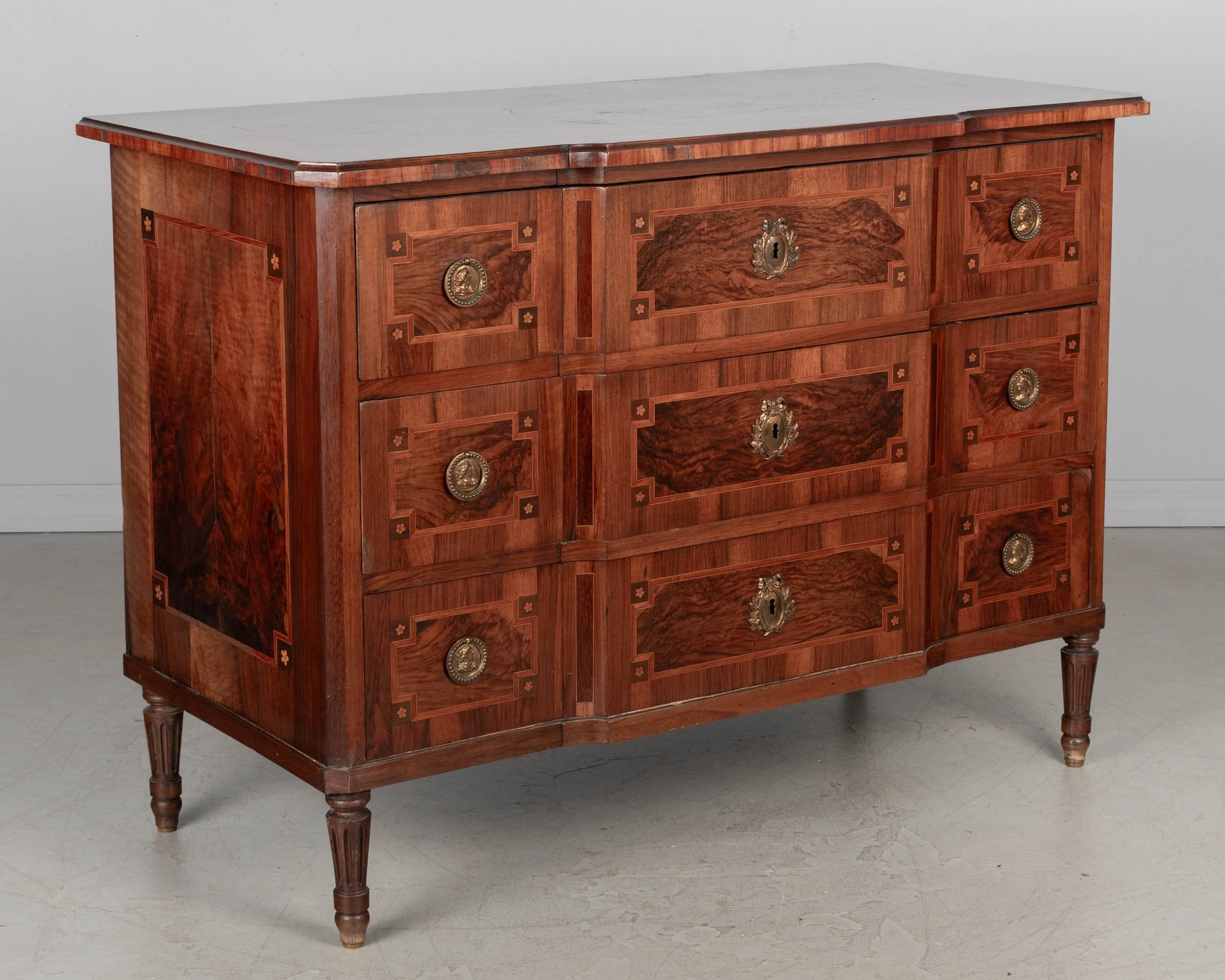 18th Century Louis XVI Style Marquetry Commode