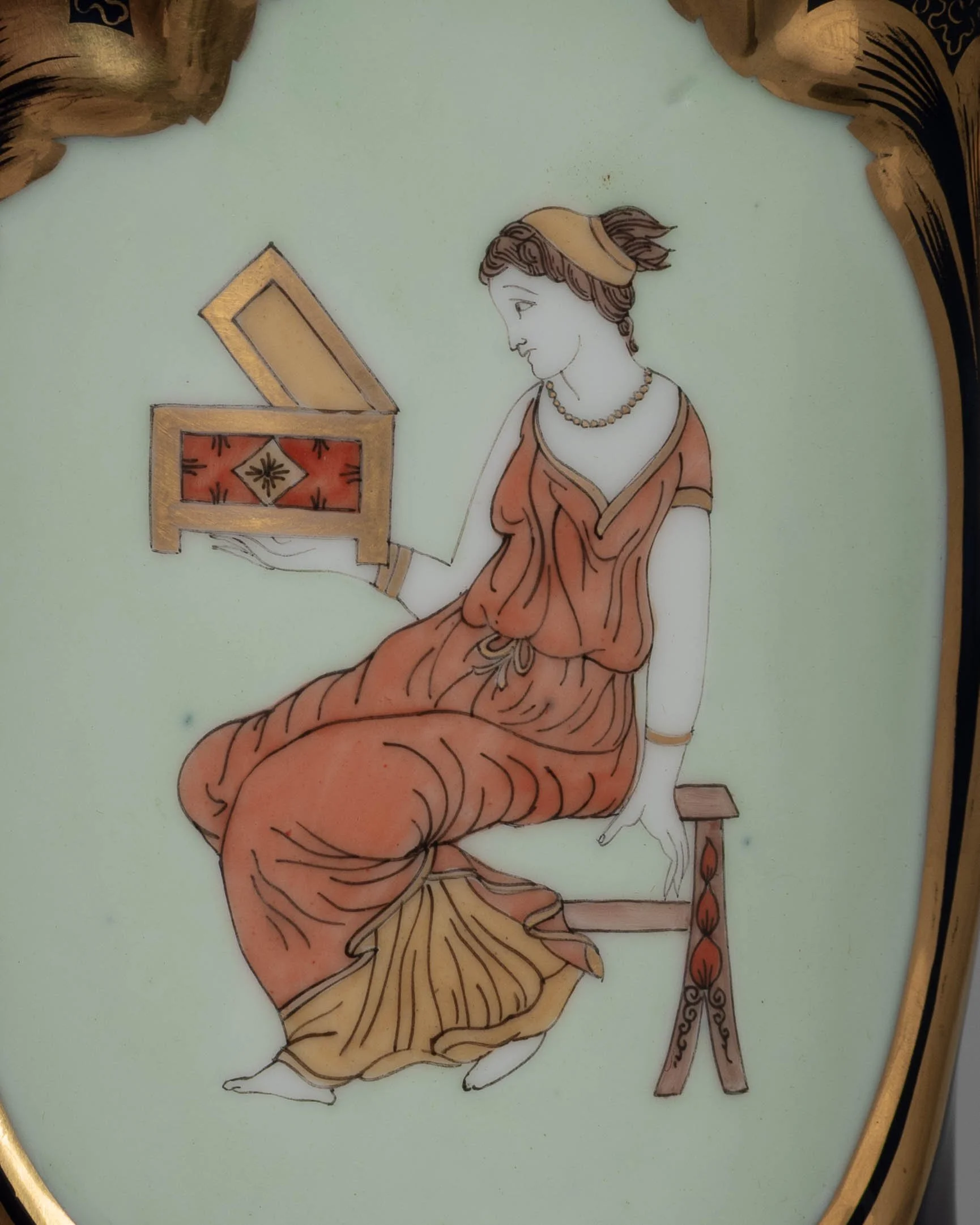 Pair of 19th Century French Vieux Paris Porcelain Lamps