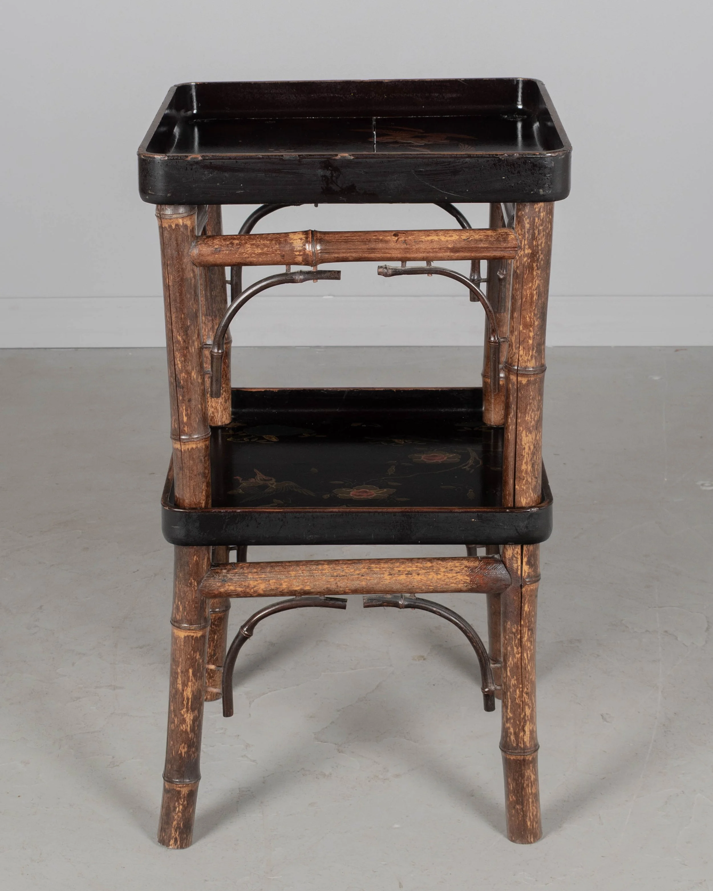 French Japonisme Bamboo Side Table