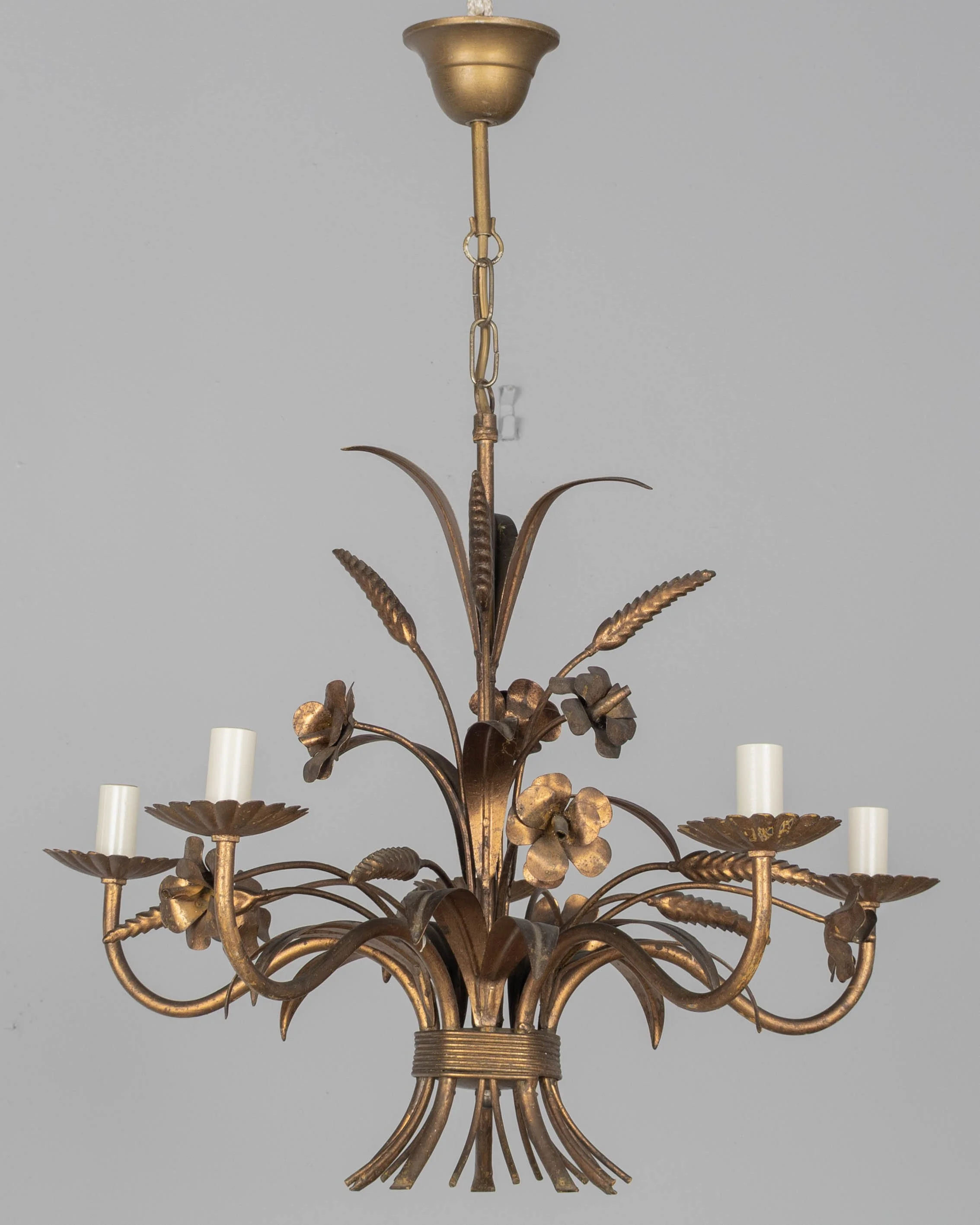 Italian Gilt Tôle Chandelier