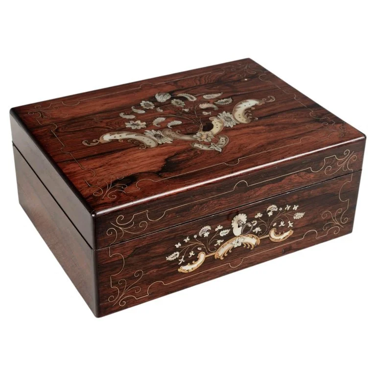 19th Century French Napoleon III Marquetry Box