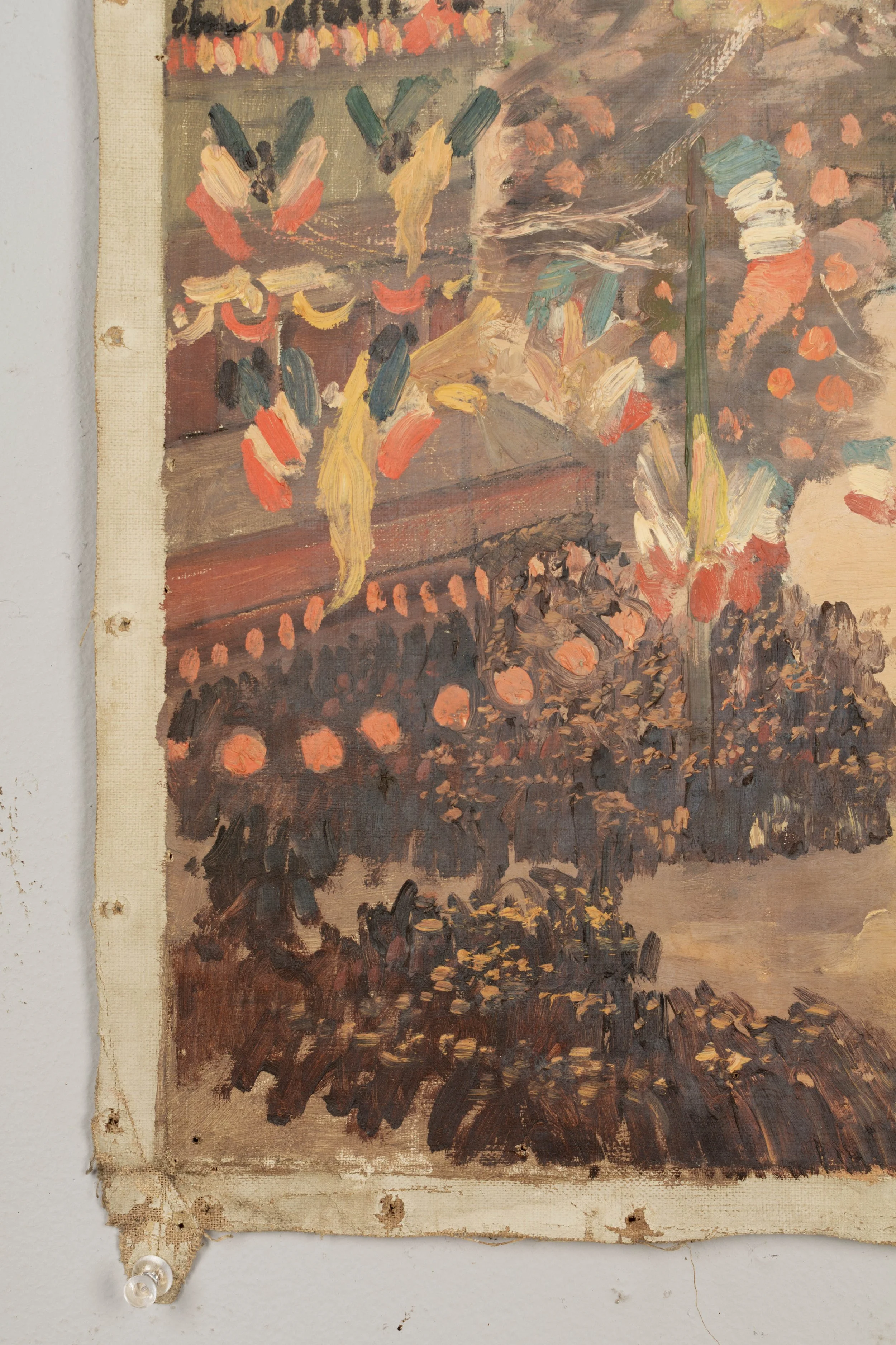 French Painting in the style of Lachenal's Funeral of Victor Hugo